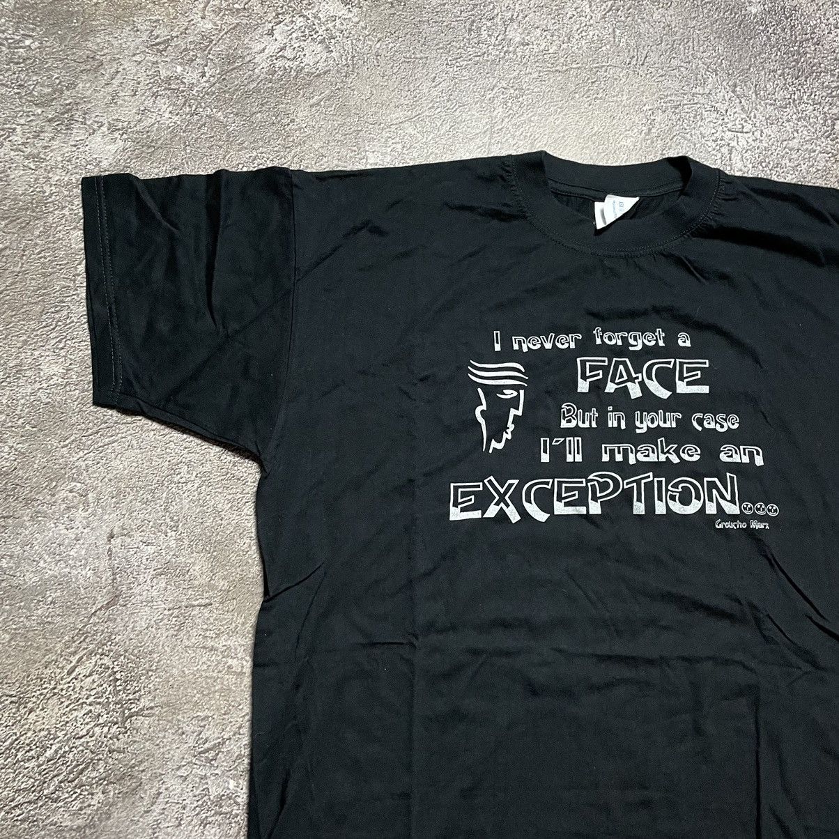 Vintage Vintage 90s Graphic Tee Sarcasm Slogan Thrashed Black Grunge Size US L / EU 52-54 / 3 - 3 Thumbnail