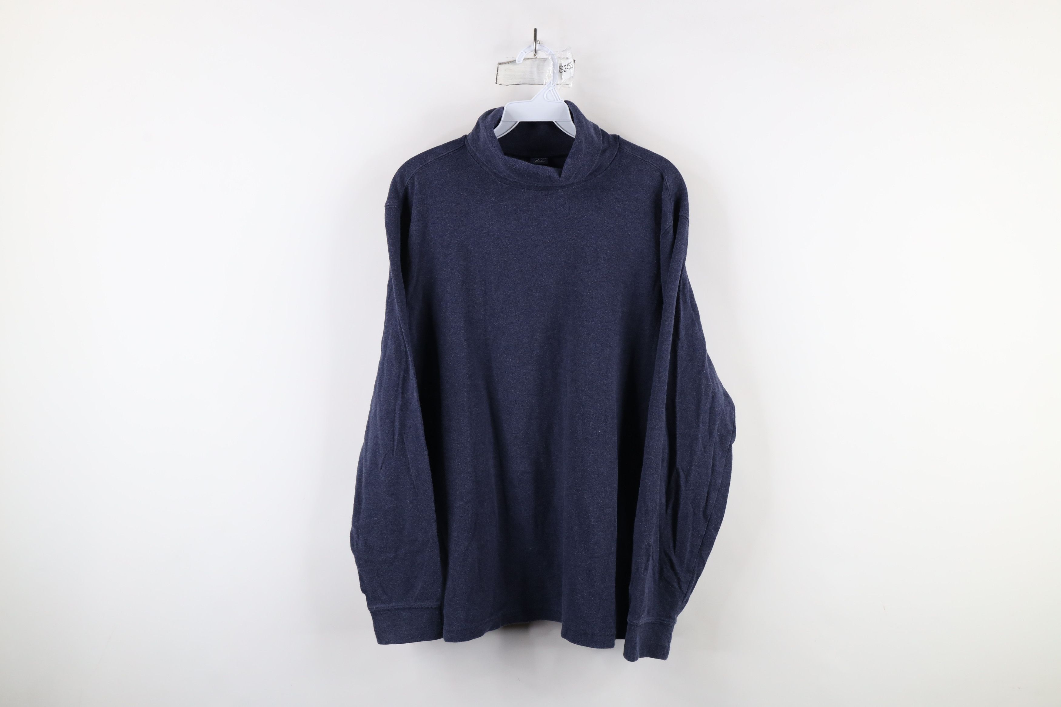 Lands' End × Vintage Vintage 90s Lands End Long Sleeve Turtleneck T-Shirt Blue Size US L / EU 52-54 / 3 - 1 Thumbnail