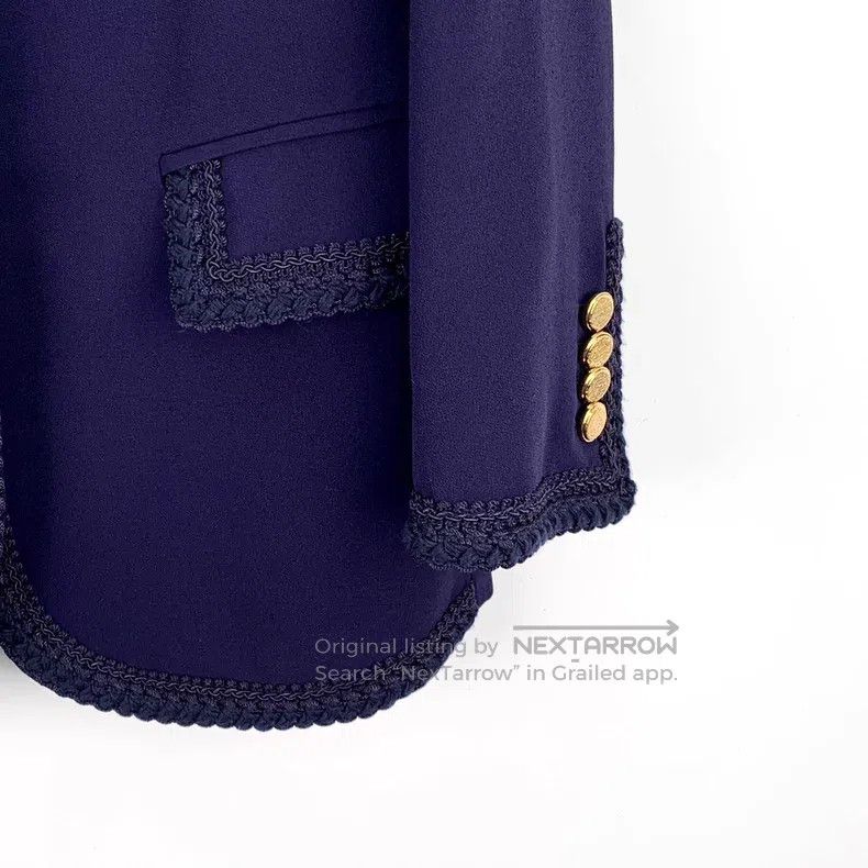 Gucci Gucci Dark blue rolled edge design lapel single-breasted l Size XS / US 0-2 / IT 36-38 - 4 Thumbnail