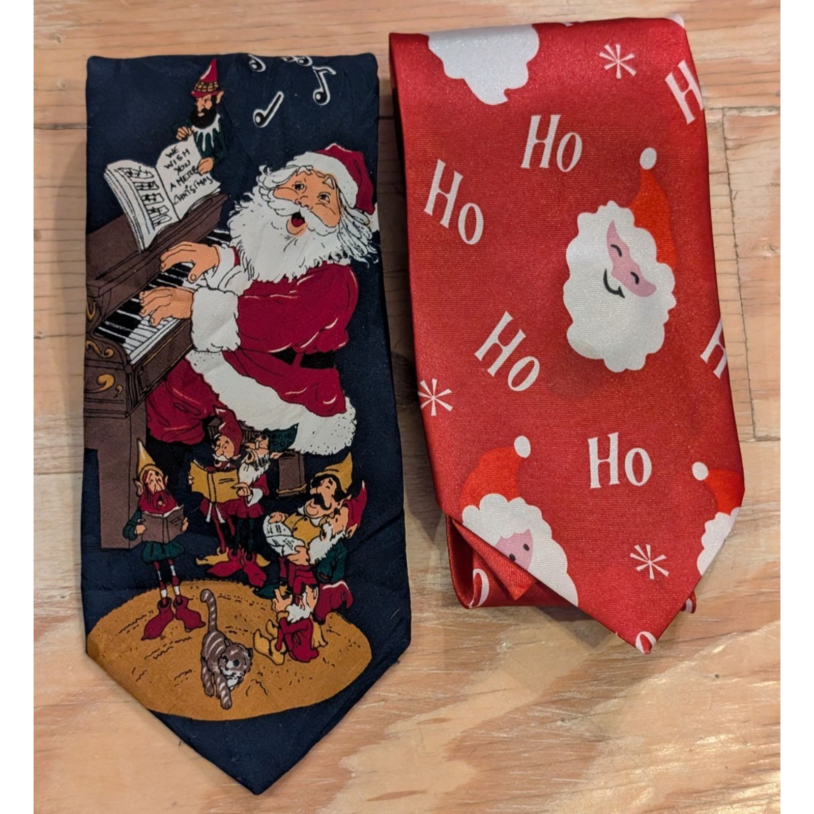 The Unbranded Brand Santa Claus Christmas Neckties Ho Ho Ho Piano Player Santa 2 Size ONE SIZE - 1 Thumbnail