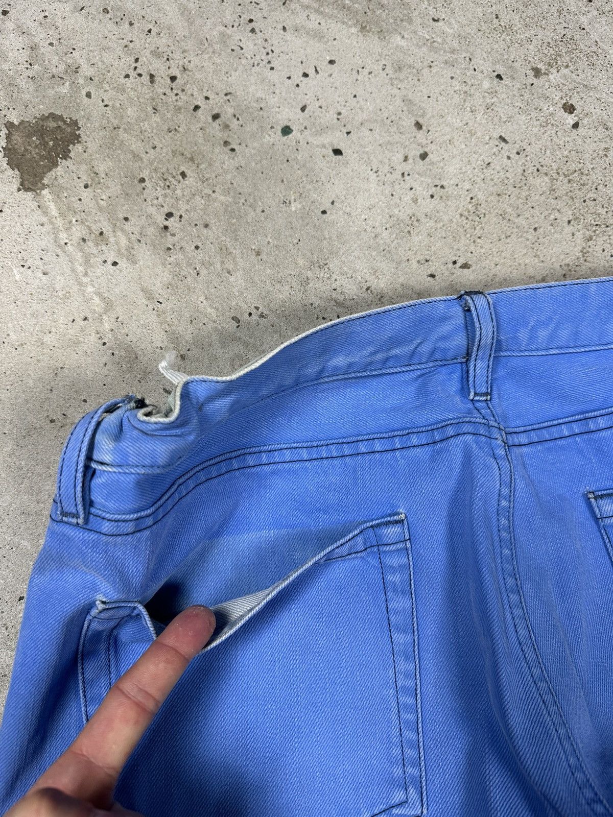 Burberry Vintage Y2K Burberry Brit Loose Baggy Blue Denim Pants Jeans Size US 32 / EU 48 - 21 Thumbnail