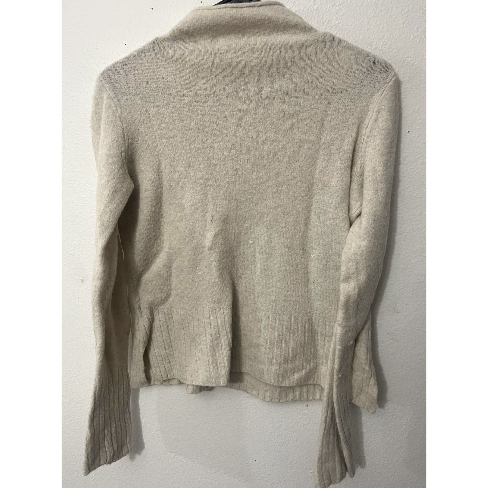 Madewell MADewell Wool Blend Long Sleeve Mock Neck Sweater Beige Small Womens Size S / US 4 / IT 40 - 3 Thumbnail