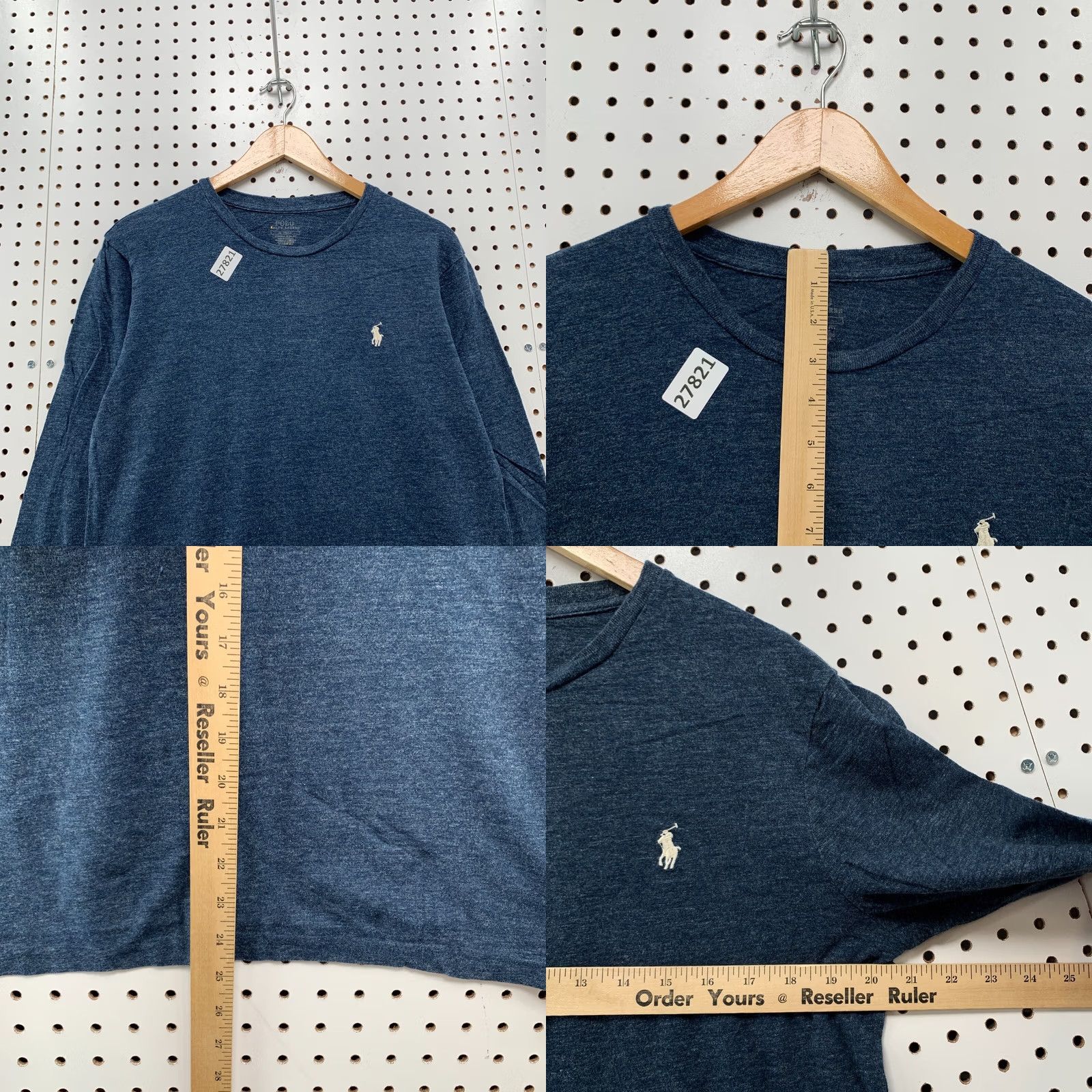 Ralph Lauren Polo Ralph Lauren SHirt Mens Medium Long Sleeve Bue White Pony 20.5X24.5 Size US M / EU 48-50 / 2 - 8 Thumbnail