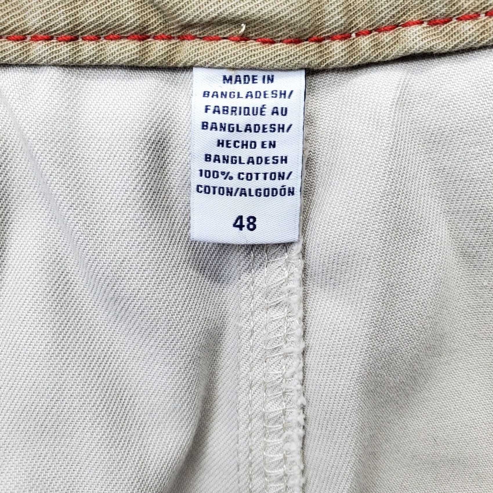 Izod IZOD Mens Cargo Shorts Tan 48 Saltwater Flat Front Regular Fit Utility Pocket Short Size US 32 / EU 48 - 7 Thumbnail