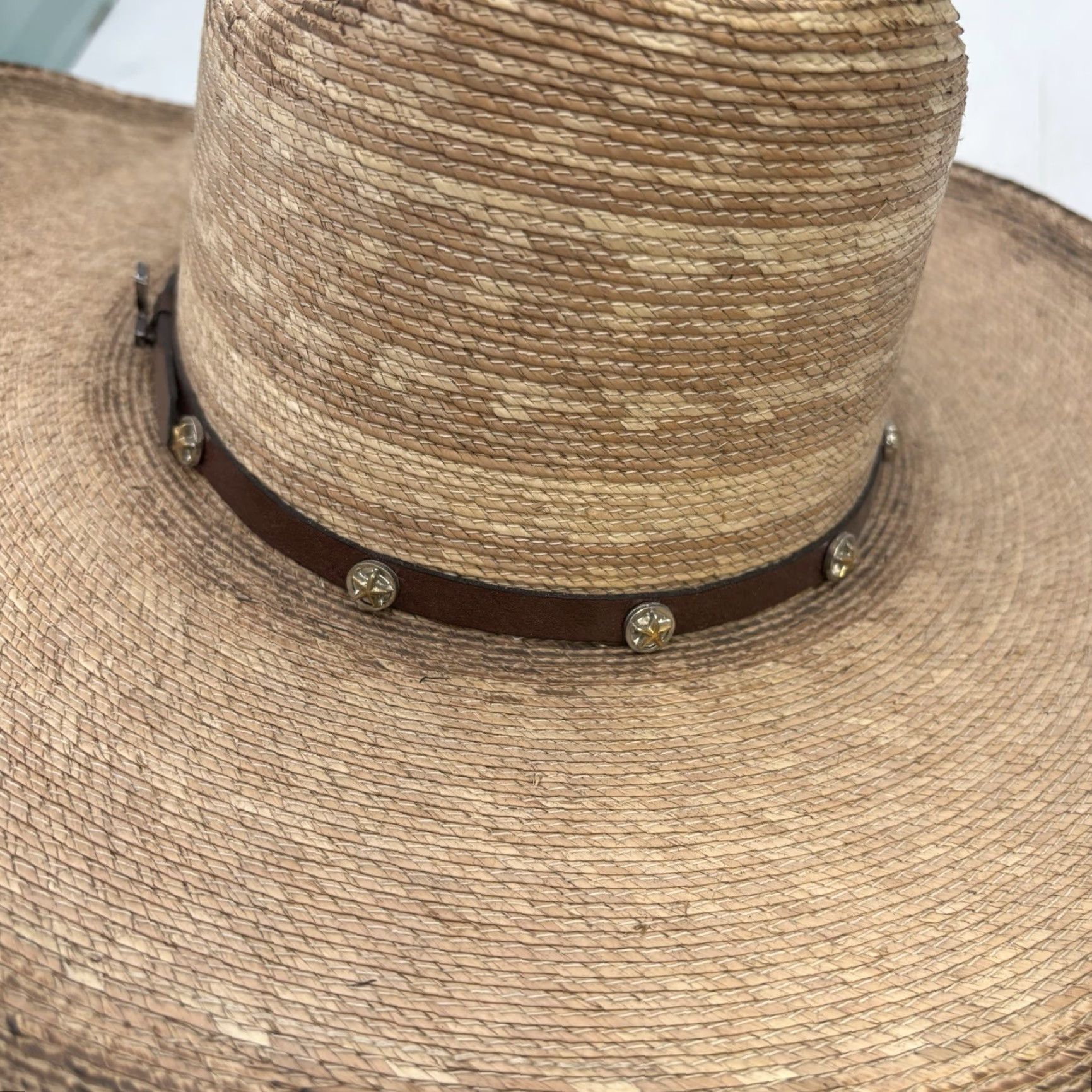 Ariat Ariat Western Hat Fire Palm Straw A65102 Unisex 7 1/8 Beige Cowboy Hat Mens/Unisex Brand New No Box Size ONE SIZE - 4 Thumbnail