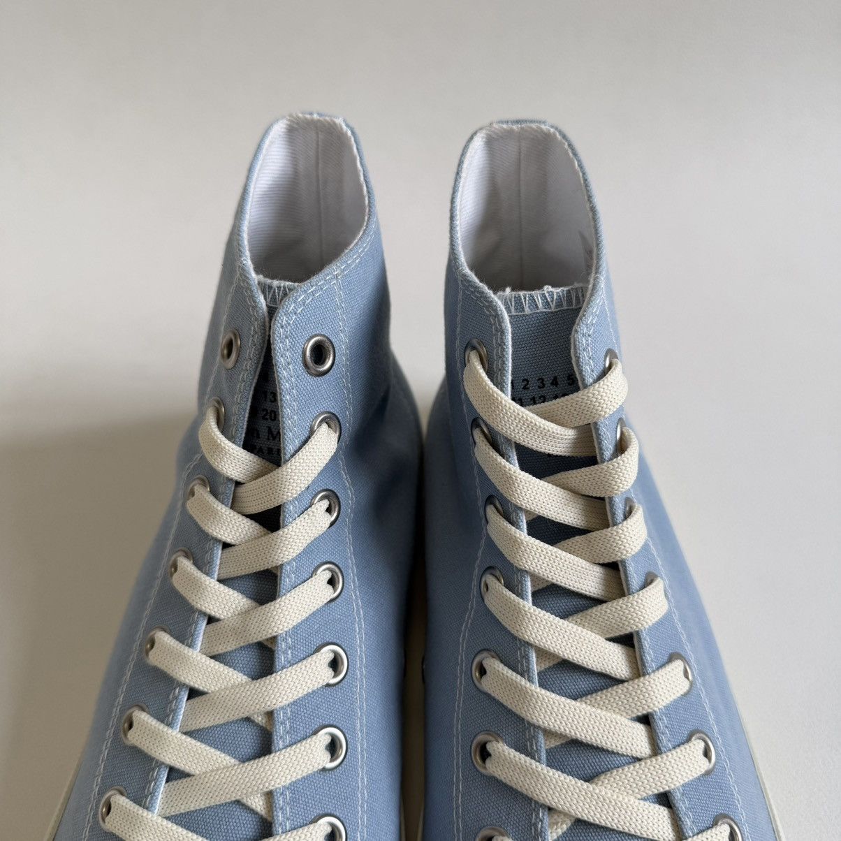Maison Margiela Light Blue High Top Tabi Sneakers Size US 11 / EU 44 - 5 Thumbnail