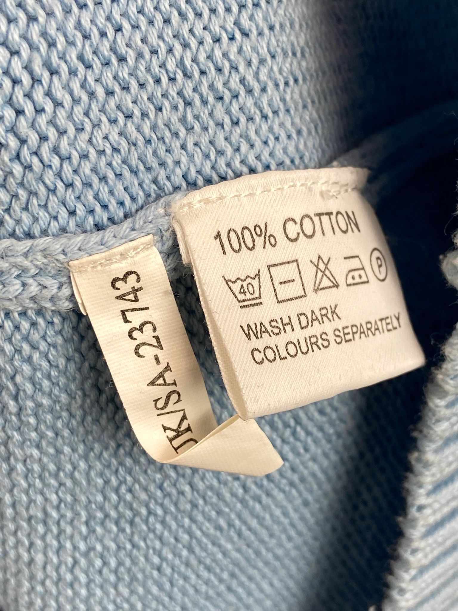Saint Laurent Paris Yves Saint Laurent Light Blue Sweater XL Vintage Size US XL / EU 56 / 4 - 4 Thumbnail