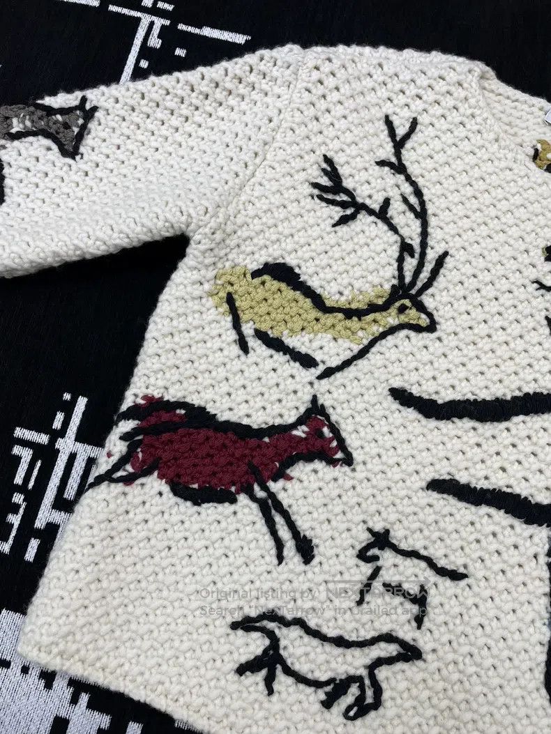 Dior Dior White animal hollow print sweater Size XS / US 0-2 / IT 36-38 - 3 Thumbnail