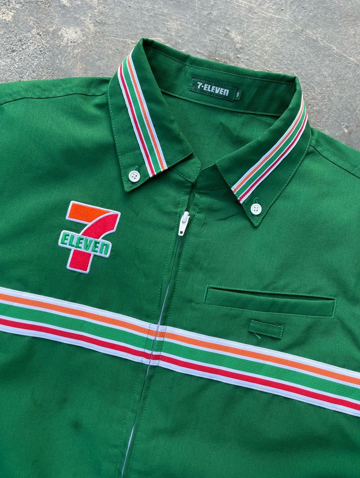 Japanese Brand × Vintage 🔥VINTAGE 7-ELEVEN UNIFORM SHIRT/JACKET ZIP UP Size US S / EU 44-46 / 1 - 6 Thumbnail