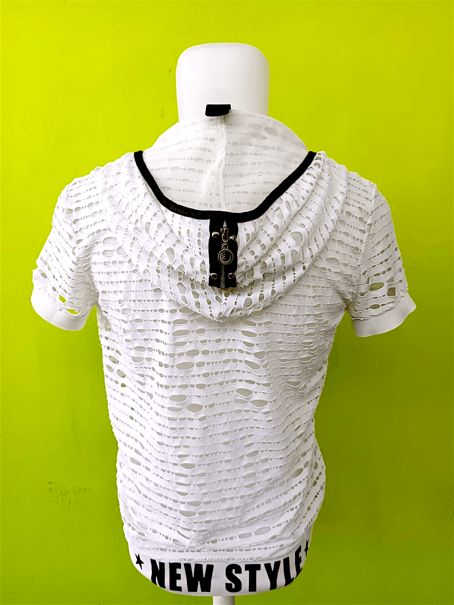 Other Distressed Shirt punk style OVER GIRL Mesh Zip Hoodie Size US L / EU 52-54 / 3 - 15 Thumbnail
