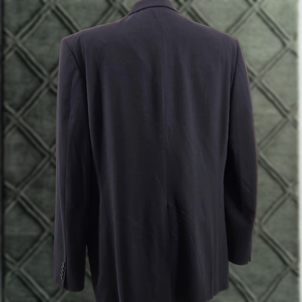 Banana Republic Banana Republic Mens Suit Jacket 44R Blue Wool Spandex 2 Button Regular Notch Lapel Two-Button Business Formal X-Over Jacket Coat Vintage No Size 44R - 1 Thumbnail