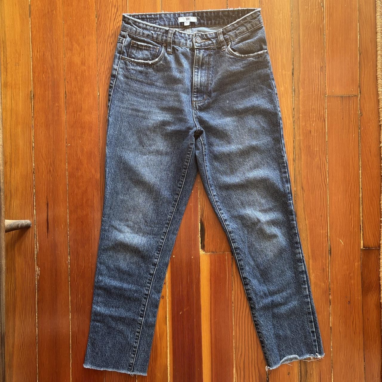 BP. High Waisted Non-Stretch Rigid Straight Leg Cigarette Jeans Size 26" / US 2 / IT 38 - 1 Thumbnail