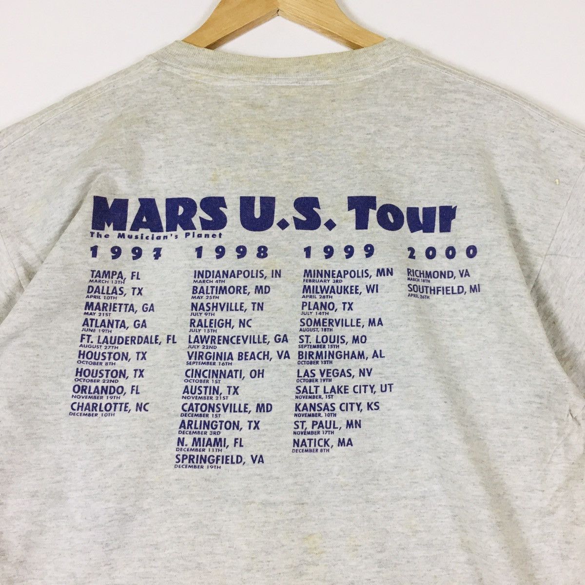 Band Tees × Delta × Vintage Vintage MARS Musician Planet Tour Tee Size US M / EU 48-50 / 2 - 9 Thumbnail