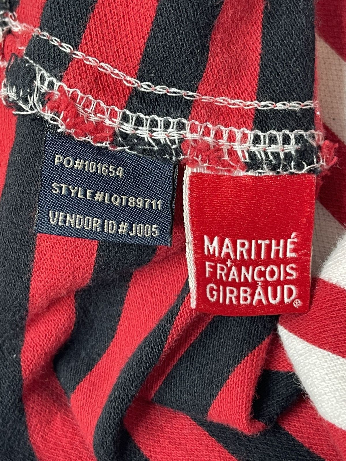 Marithe + Francois Girbaud Marithe Francois Girbaud Vtg 90s Stripped Polo Shirt Size US XXL / EU 58 / 5 - 15 Thumbnail
