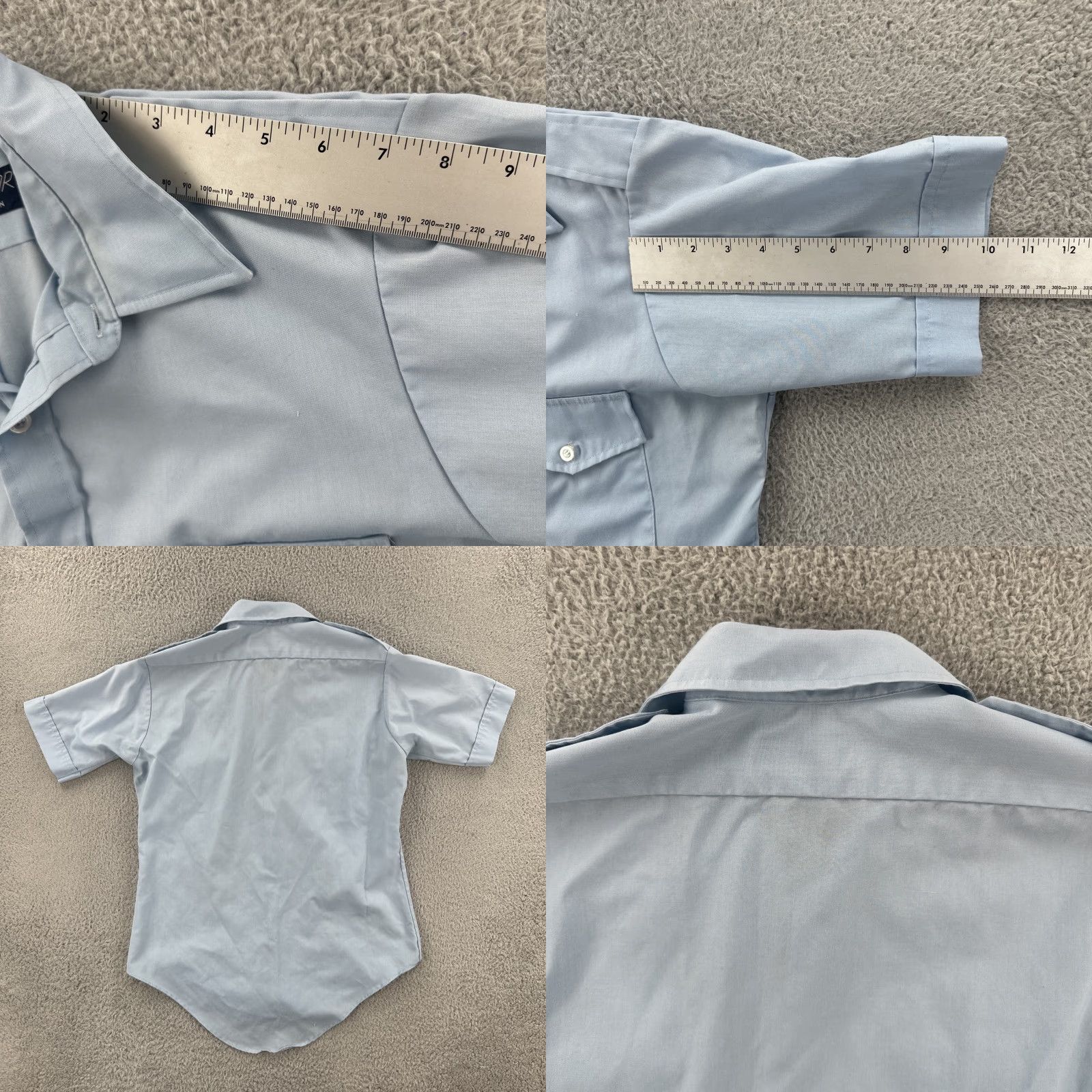 Van Heusen VINTAGE Van Heusen The Aviator Mens Size L Blue Short Sleeve Button Up Shirt 90s Size US L / EU 52-54 / 3 - 9 Thumbnail