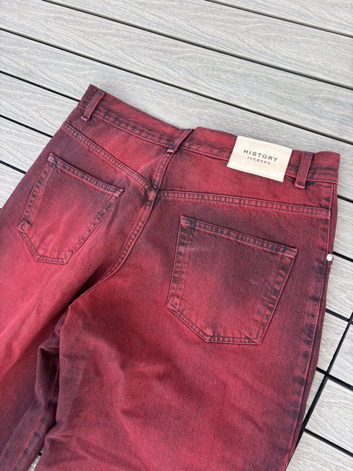 Iceberg Iceberg History Line Graphic Denim Jeans Red Wash 31 Size US 34 / EU 50 - 6 Thumbnail