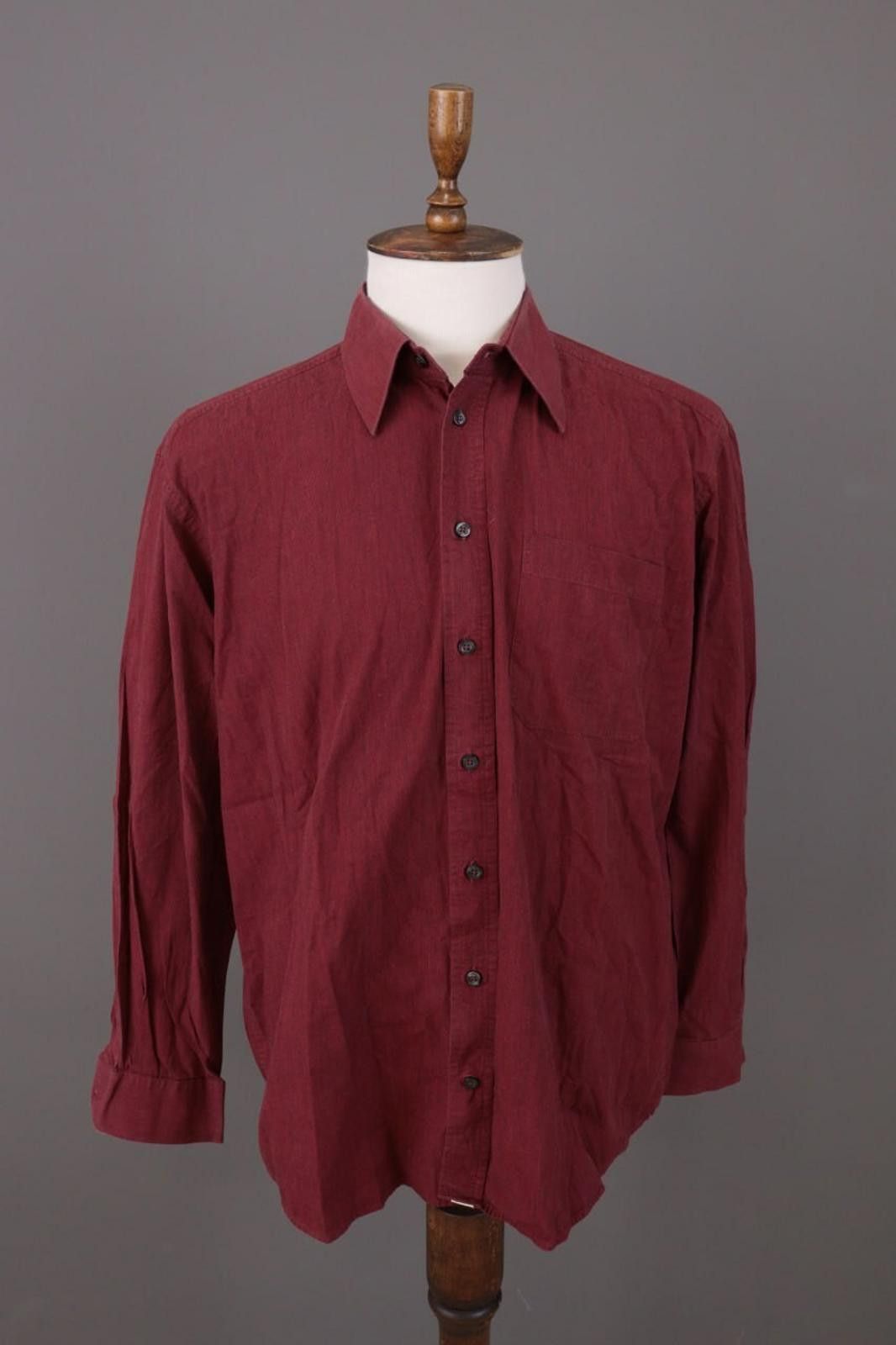 Paul Smith Vintage Paul Smith Burgundy Down Dress Shirt Size 43 Size US M / EU 48-50 / 2 - 1 Thumbnail
