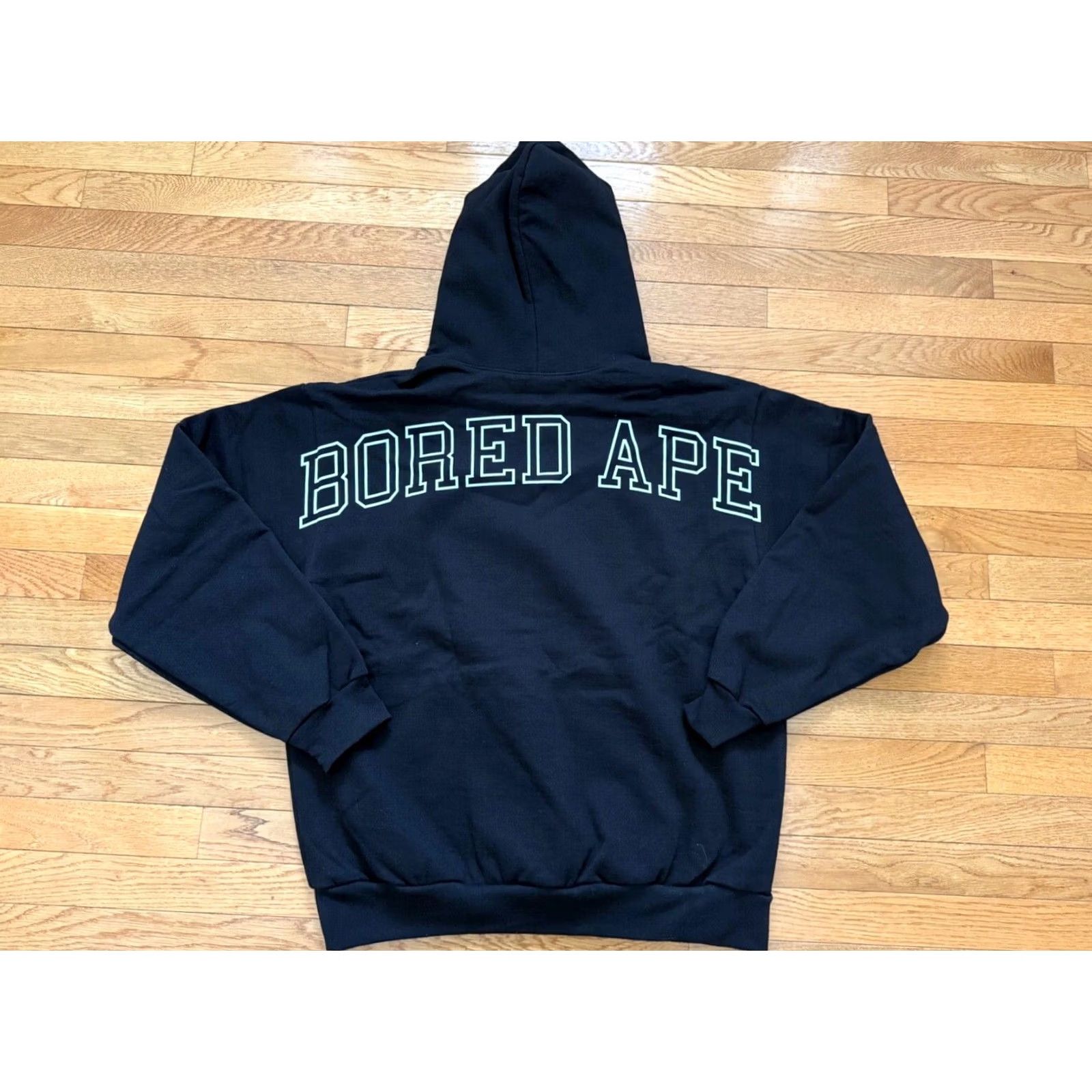 Vintage BAYC Bored Ape Yacht Club Hoodie Black Mens Size Large Pullover University Logo Embroidered long sleeve Size US L / EU 52-54 / 3 - 4 Thumbnail