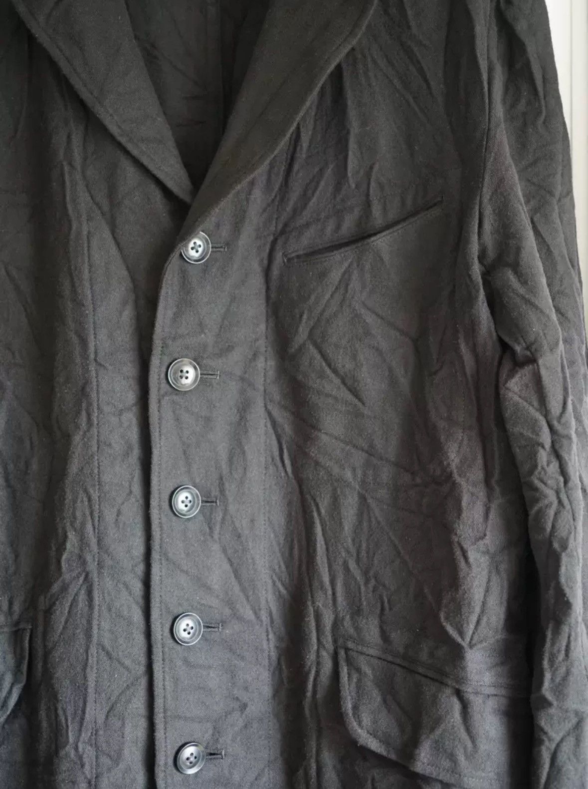 Yohji Yamamoto Yohji Yamamoto 16aw pleated vintage wool coat Size US L / EU 52-54 / 3 - 3 Thumbnail