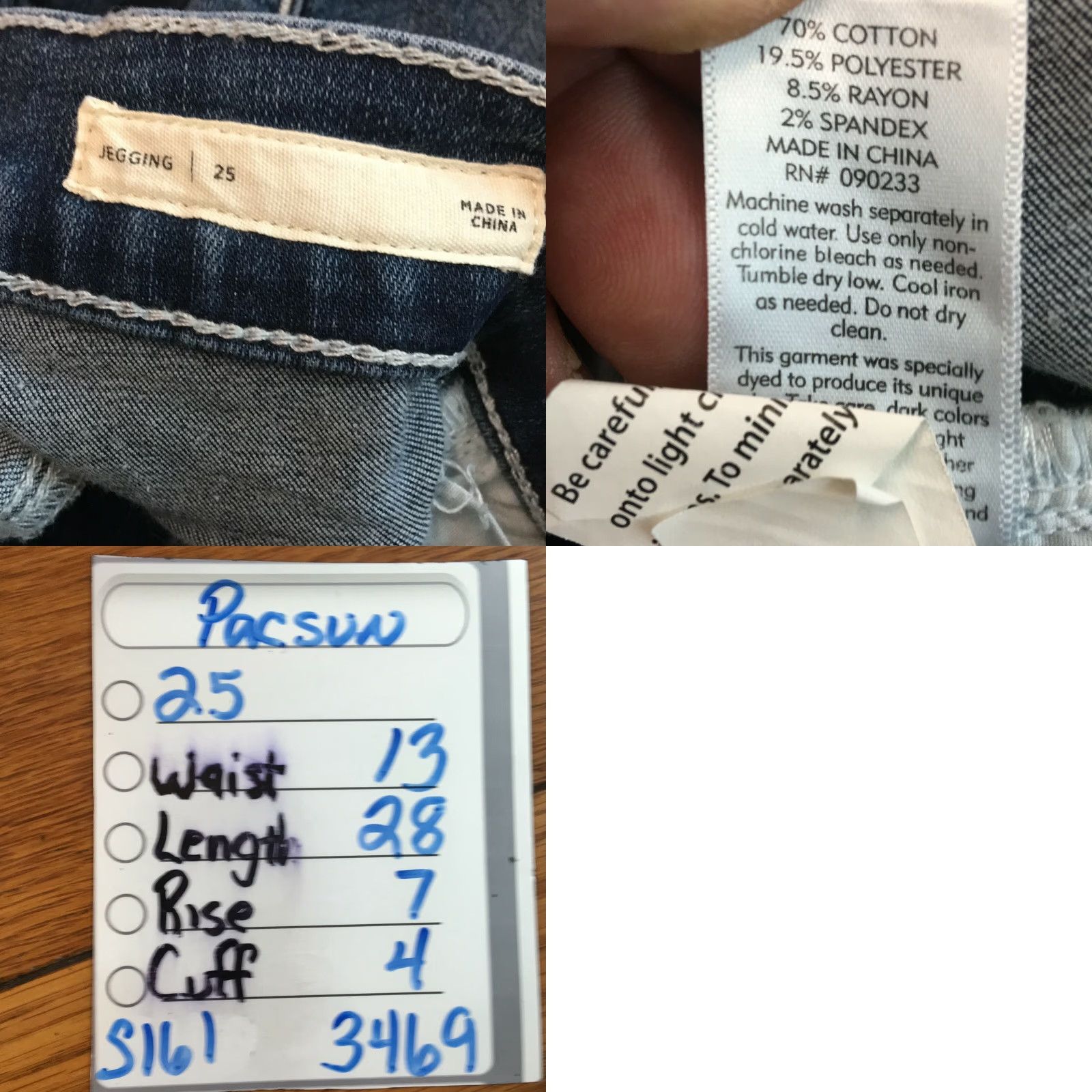 Pacsun Pacsun Womens Jeans Jegging Blue Pacsun Womens Casual Super Stretch Flat Front Jegging Blue Denim Jeans Size 25 Size 42" / US 20 - 8 Thumbnail