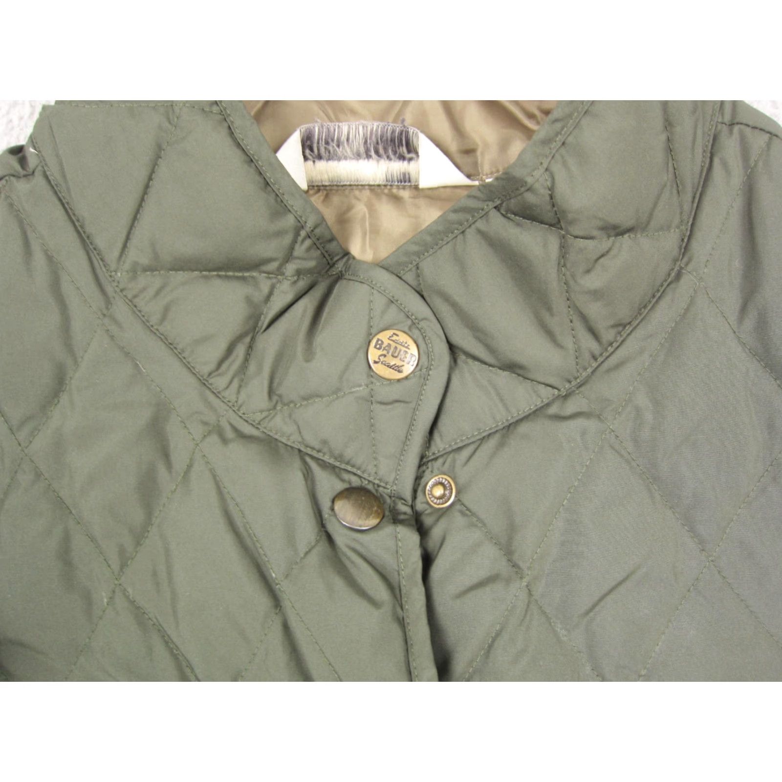 Eddie Bauer Eddie Bauer Jacket Womens 2XL Olive Green Quilted Goose Down Button Snap Caliber: Casual Winter Travel Size XXL / US 16-18 / IT 52-54 - 3 Thumbnail