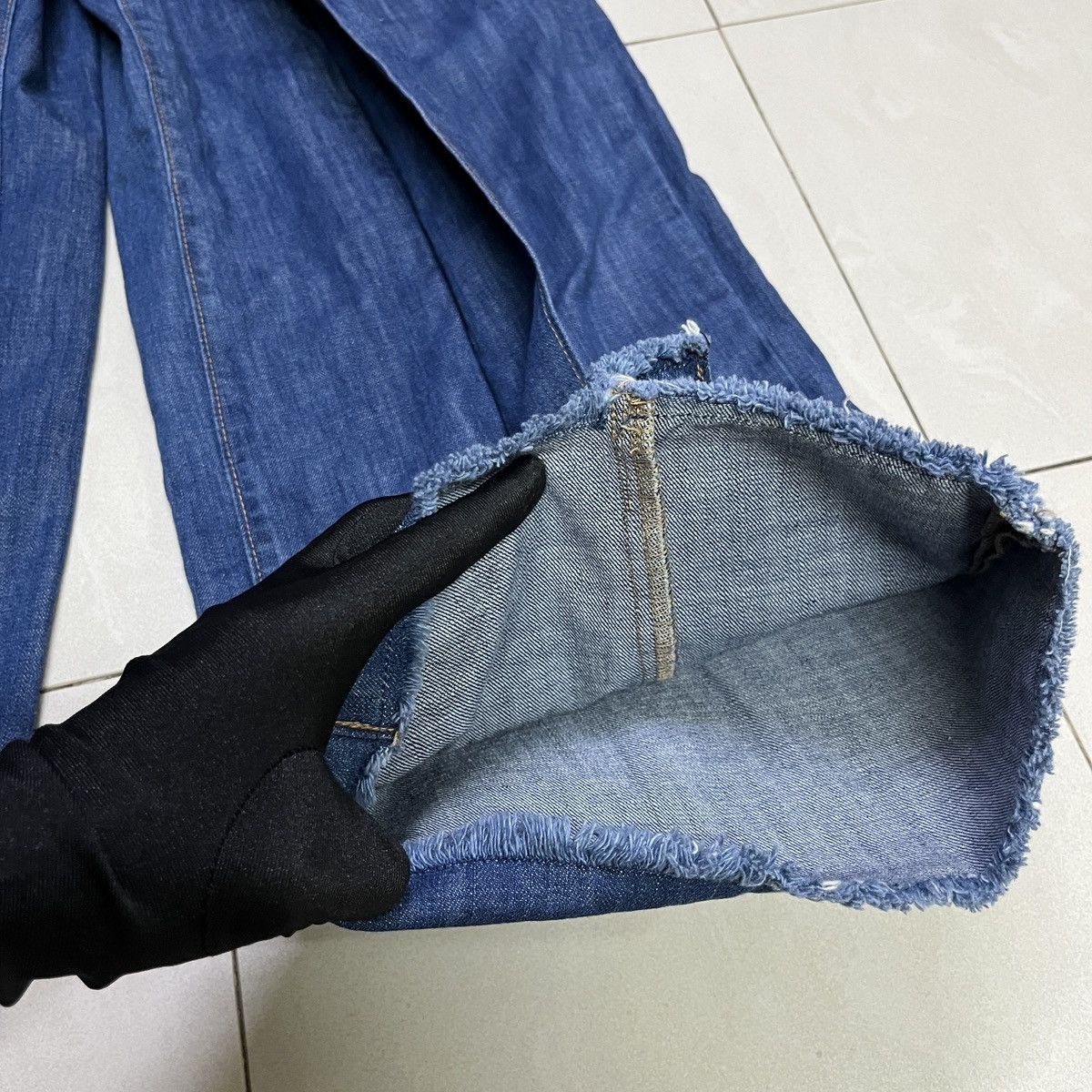 GU × Japanese Brand GU Pleated Baggy Jeans Size 27" / US 4 / IT 40 - 4 Thumbnail