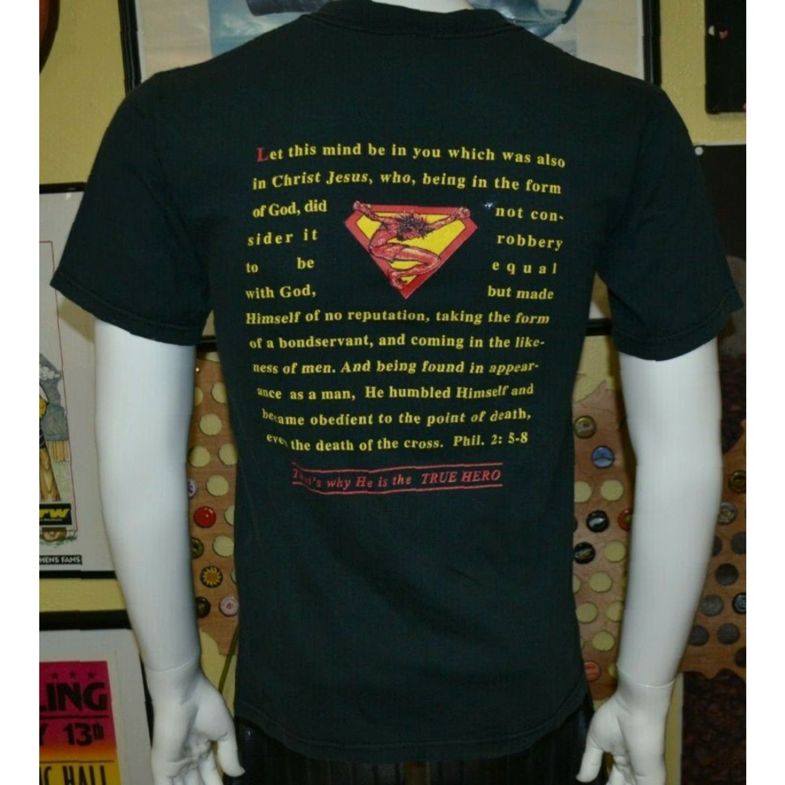 Anvil VINTAGE GodSword Worship Band True Hero T Shirt Small Black Anvil 100% Cotton Graphic Tee Mens Calvary Chapel Bangor ME Size US S / EU 44-46 / 1 - 4 Thumbnail