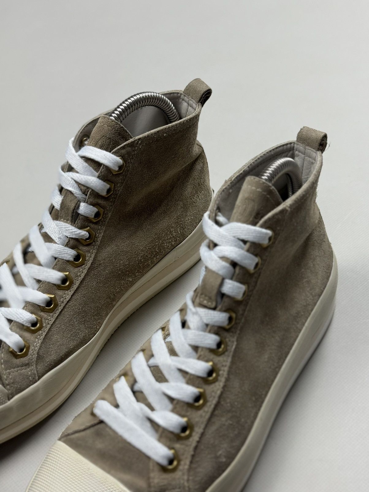 Car Shoe Car Shoe By Prada High Top Suede Lace Up Sneakers Shoes Size US 9 / IT 39 - 17 Thumbnail