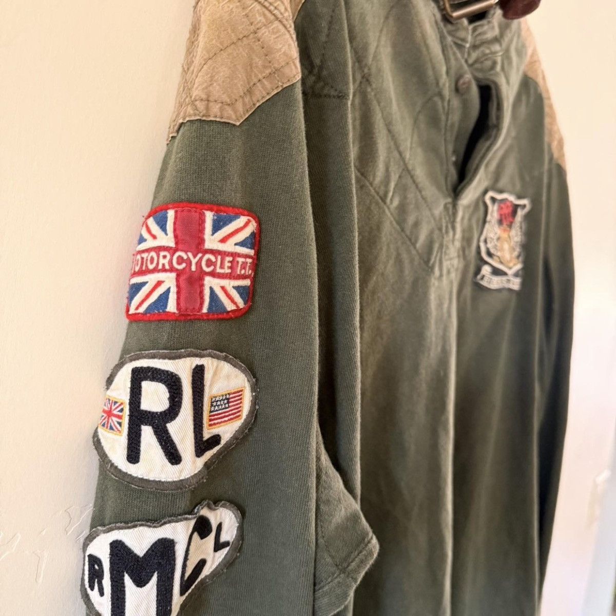 Polo Ralph Lauren Vintage Rare Polo Ralph Lauren Long Sleeve Polo With Patches Size US XL / EU 56 / 4 - 5 Thumbnail