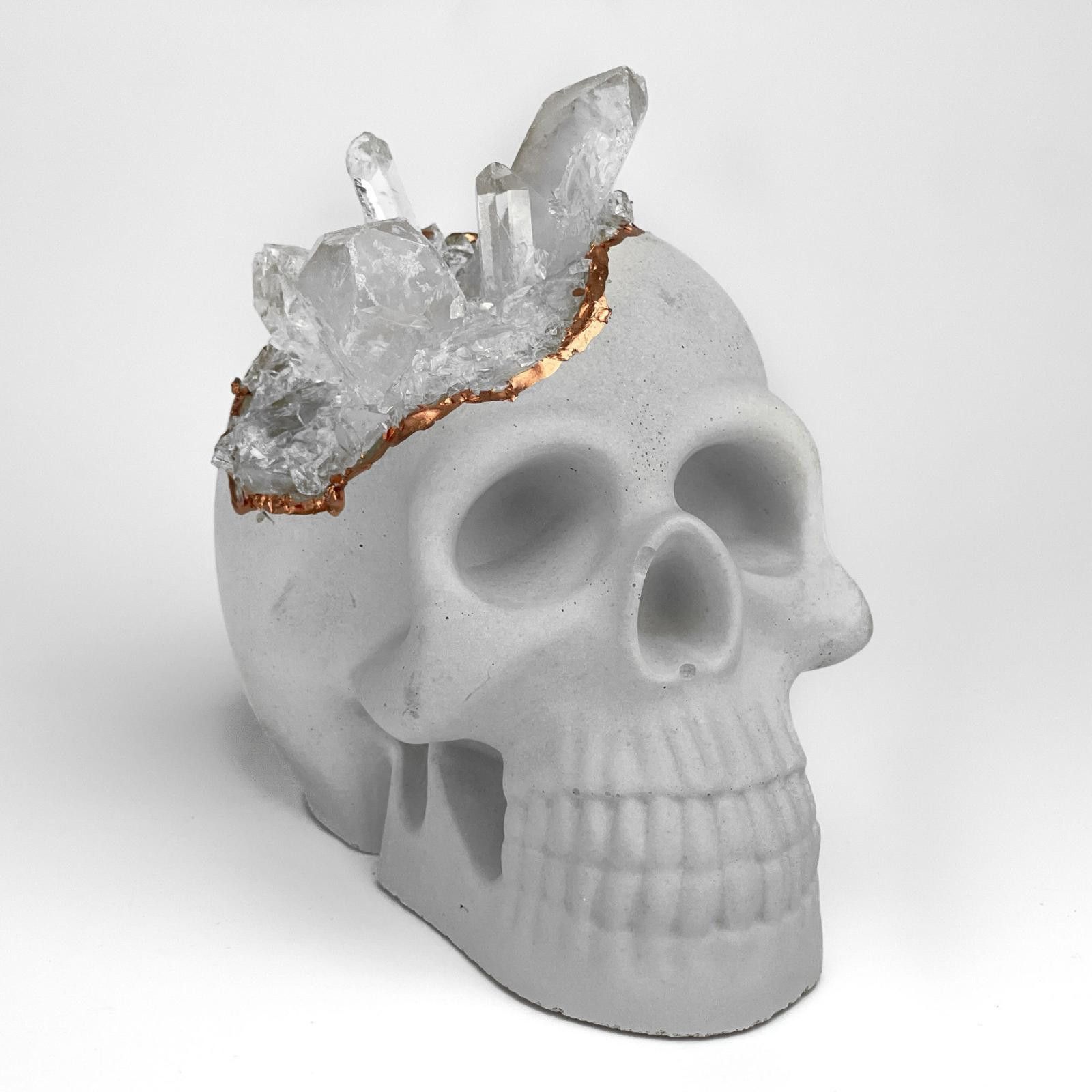 Other Big Clear Quartz Skull Head | Cluster Carved Crystals Lover Size ONE SIZE - 4 Thumbnail
