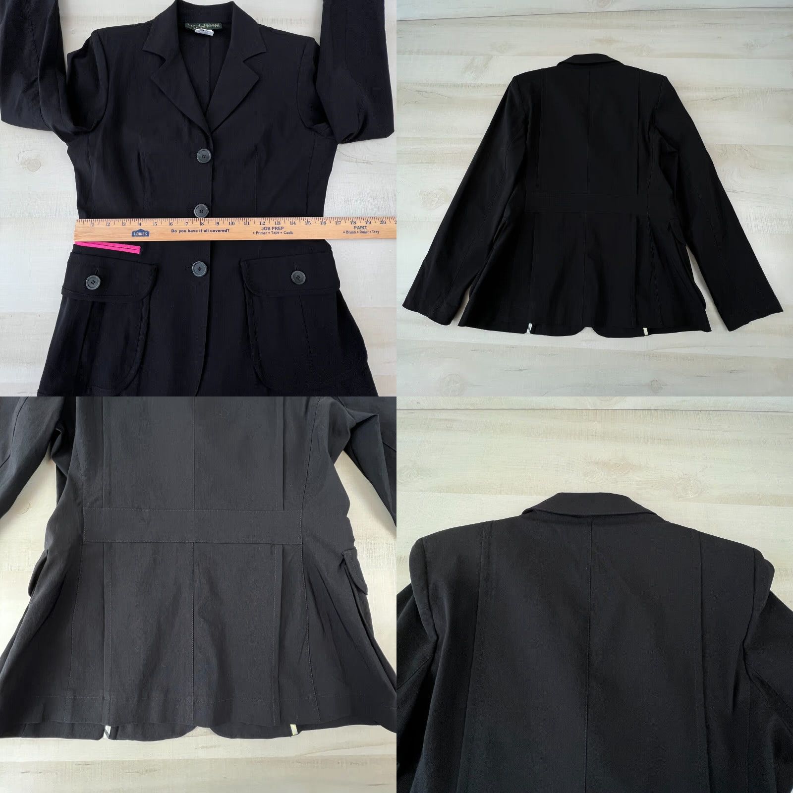 Vintage Harve Benard Womens Blazer Jacket Black with Pink Accent Size 10 Size L / US 10 / IT 46 - 8 Thumbnail