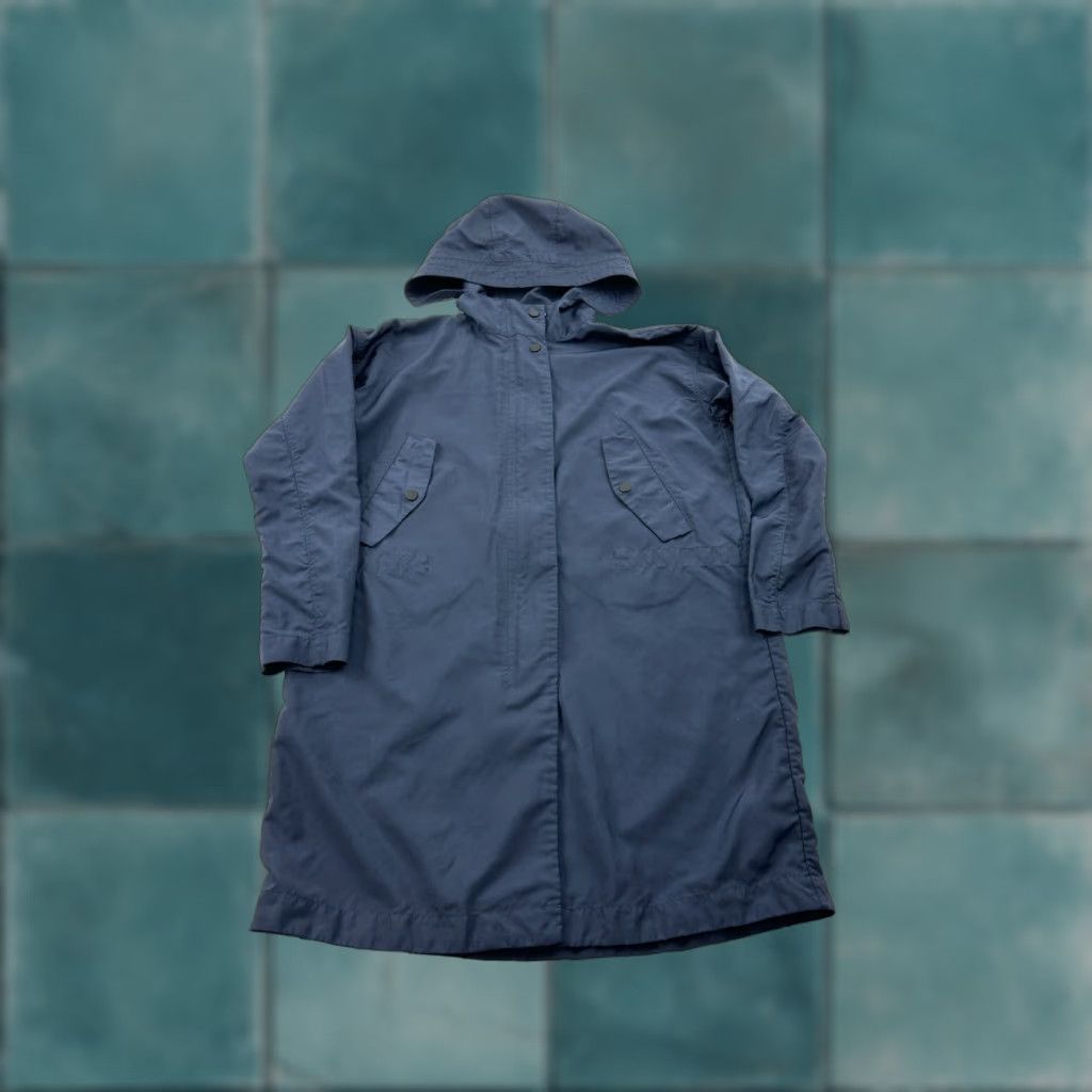 Everlane Everlane Jacket Womens XS Blue Long Sleeve Hooded Snap Front Inside Zip Size XS / US 0-2 / IT 36-38 - 1 Thumbnail