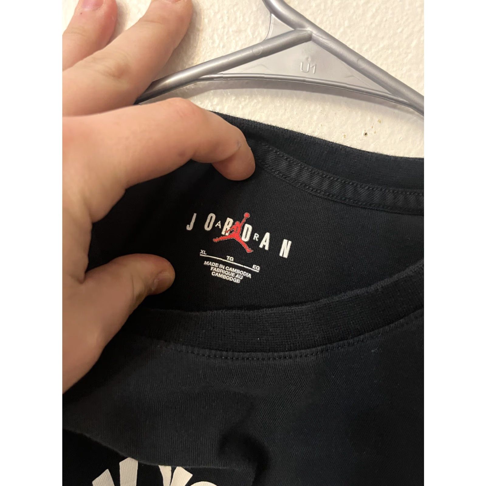 Jordan Brand Jordan Shirt Mens XL Black New York Graphic Print Short Sleeve Size US XL / EU 56 / 4 - 3 Thumbnail