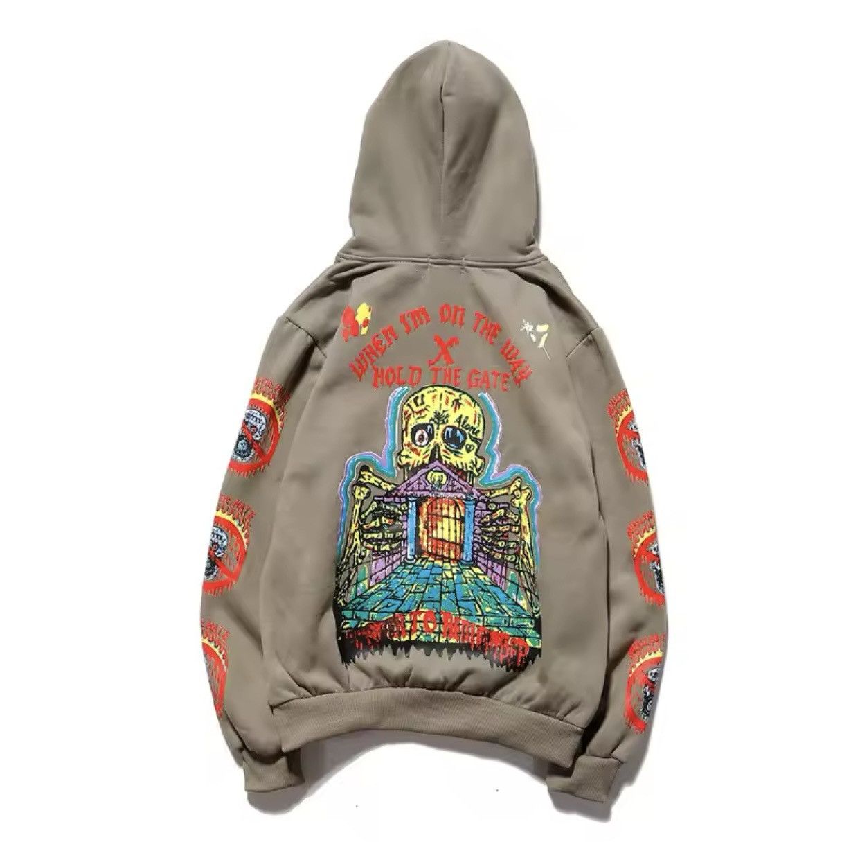Japanese Brand Fleece Skull Graffiti Mens Sweatshirt Oversize Size US M / EU 48-50 / 2 - 2 Thumbnail