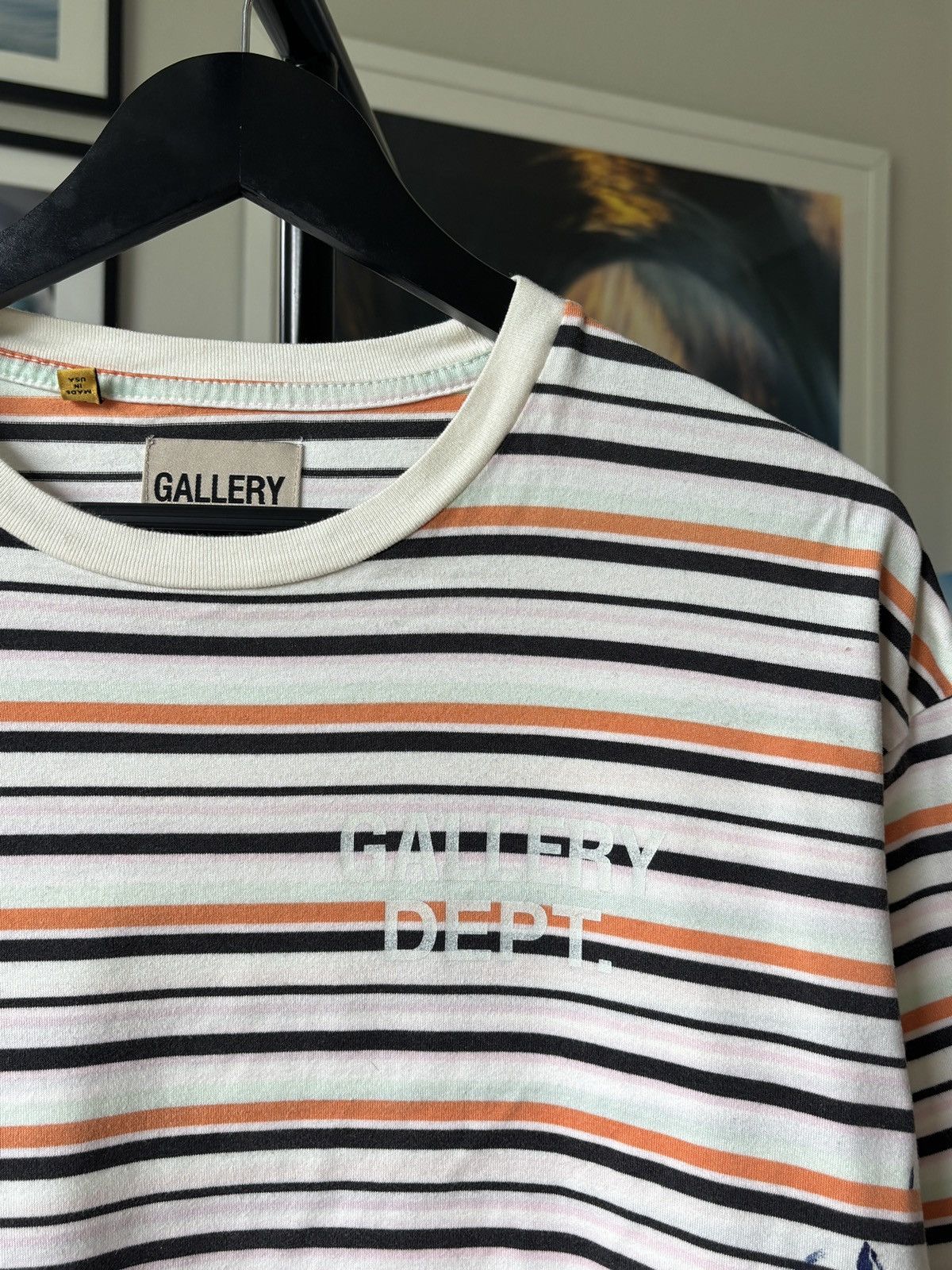 Gallery Dept. PAINTER STRIPED LOGO TEE Size US L / EU 52-54 / 3 - 6 Thumbnail