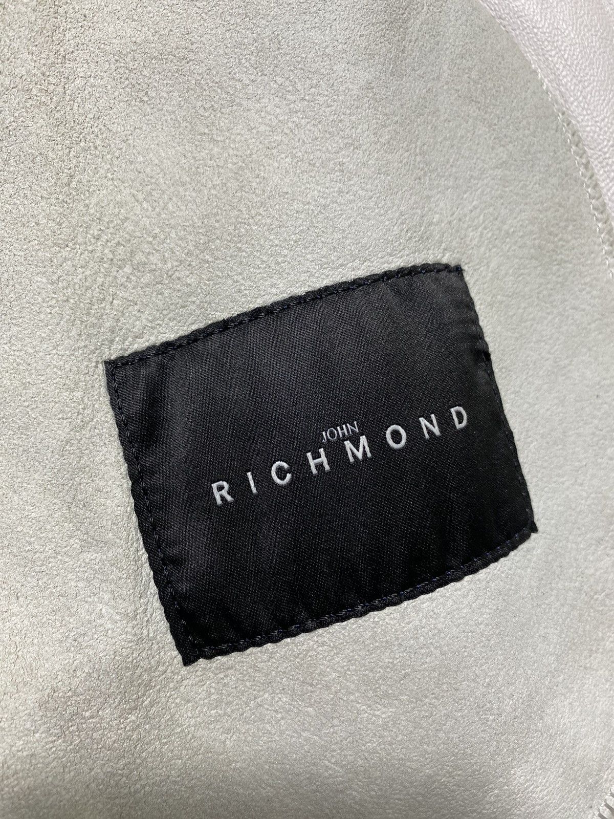 John Richmond 2019 Logo Patch Leather Jacket Size US L / EU 52-54 / 3 - 20 Thumbnail