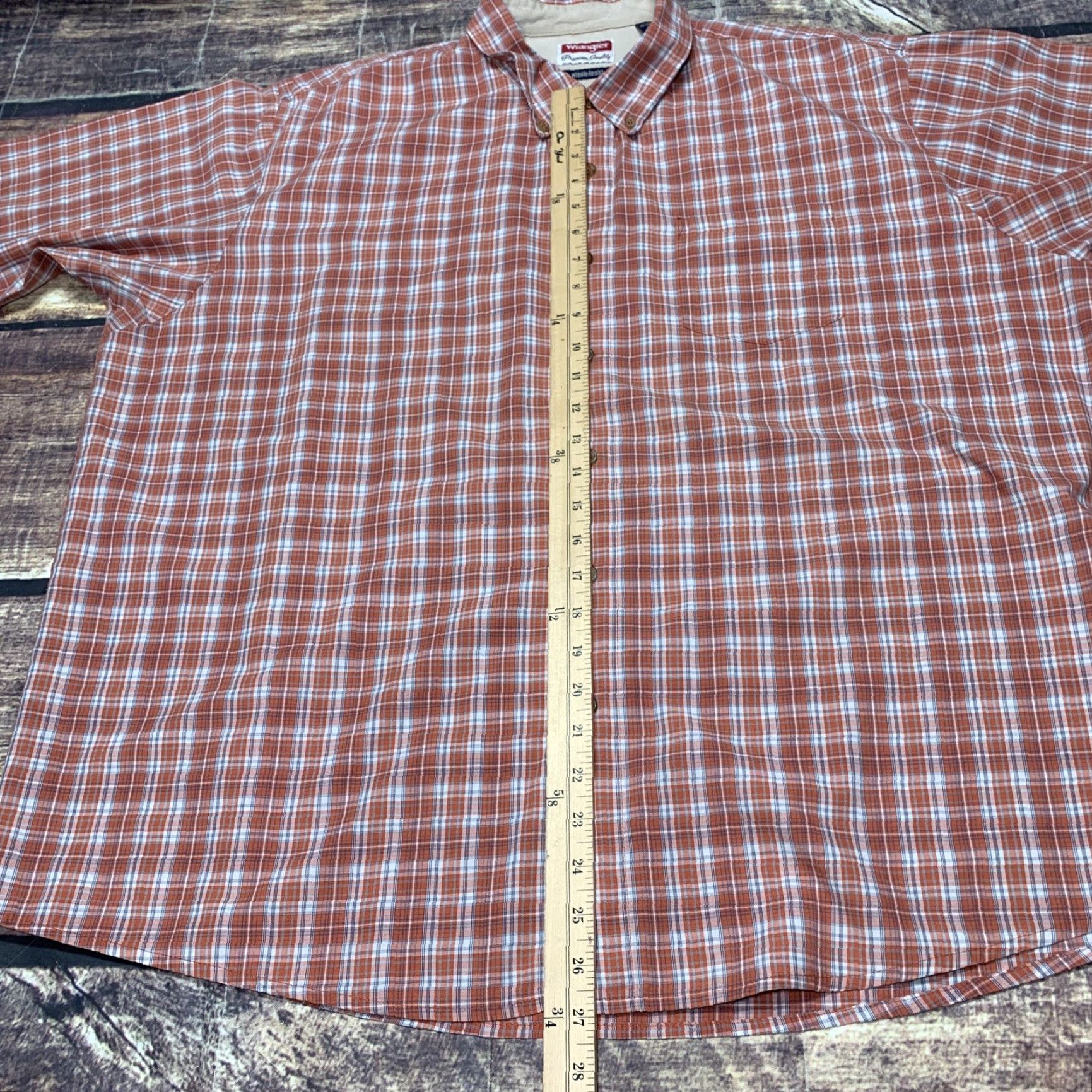 Wrangler Wrangler Western Shirt Short Sleeve Mens 2XL Red Plaid Button-Down Shirt Size US XXL / EU 58 / 5 - 4 Thumbnail