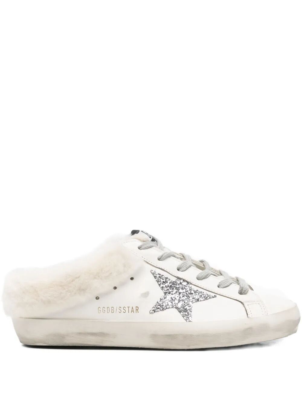 Golden Goose "SUPER STAR" SABOT LEATHER UPPER GLITTER STAR SHEARLING LINING Size US 7 / IT 37 - 1 Thumbnail