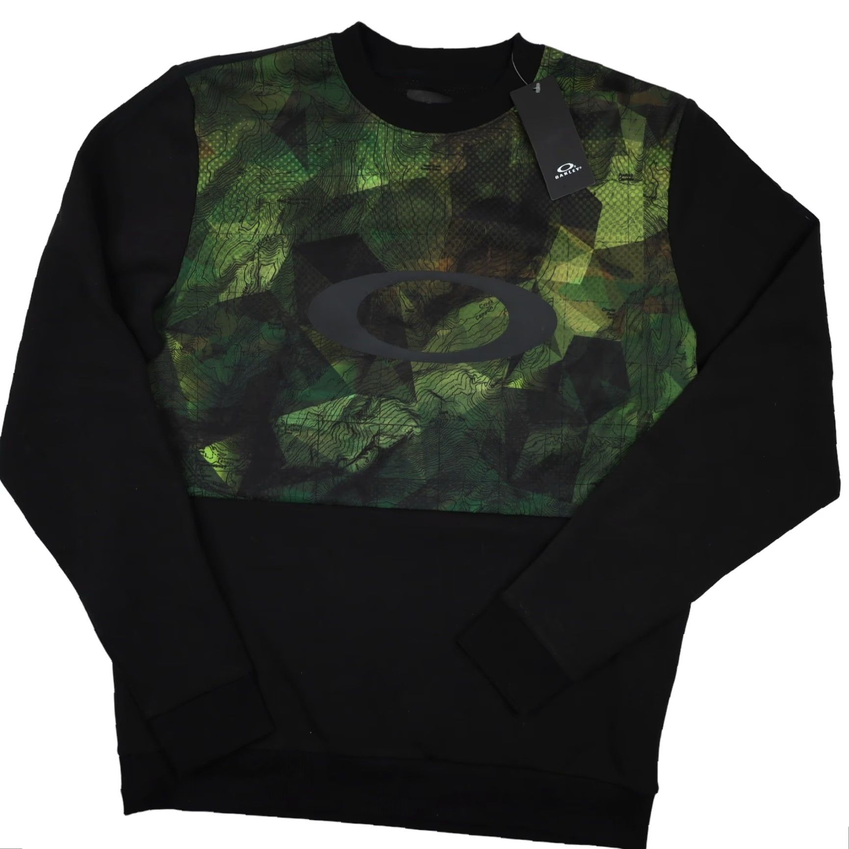 Oakley NWT Oakley Mens Large Sweatshirt Topographic Logo Black Pullover Sweatshirt Mens Size L Black Oakley Topographic Logo Sweatshirt 10/10 Size US L / EU 52-54 / 3 - 2 Thumbnail
