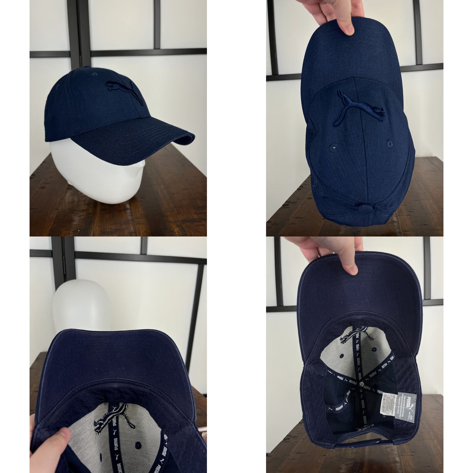 Puma PUMA Hat Cap Snap Back Adult One Size Blue Embroidered Logo Cotton Polyester Size ONE SIZE - 8 Thumbnail