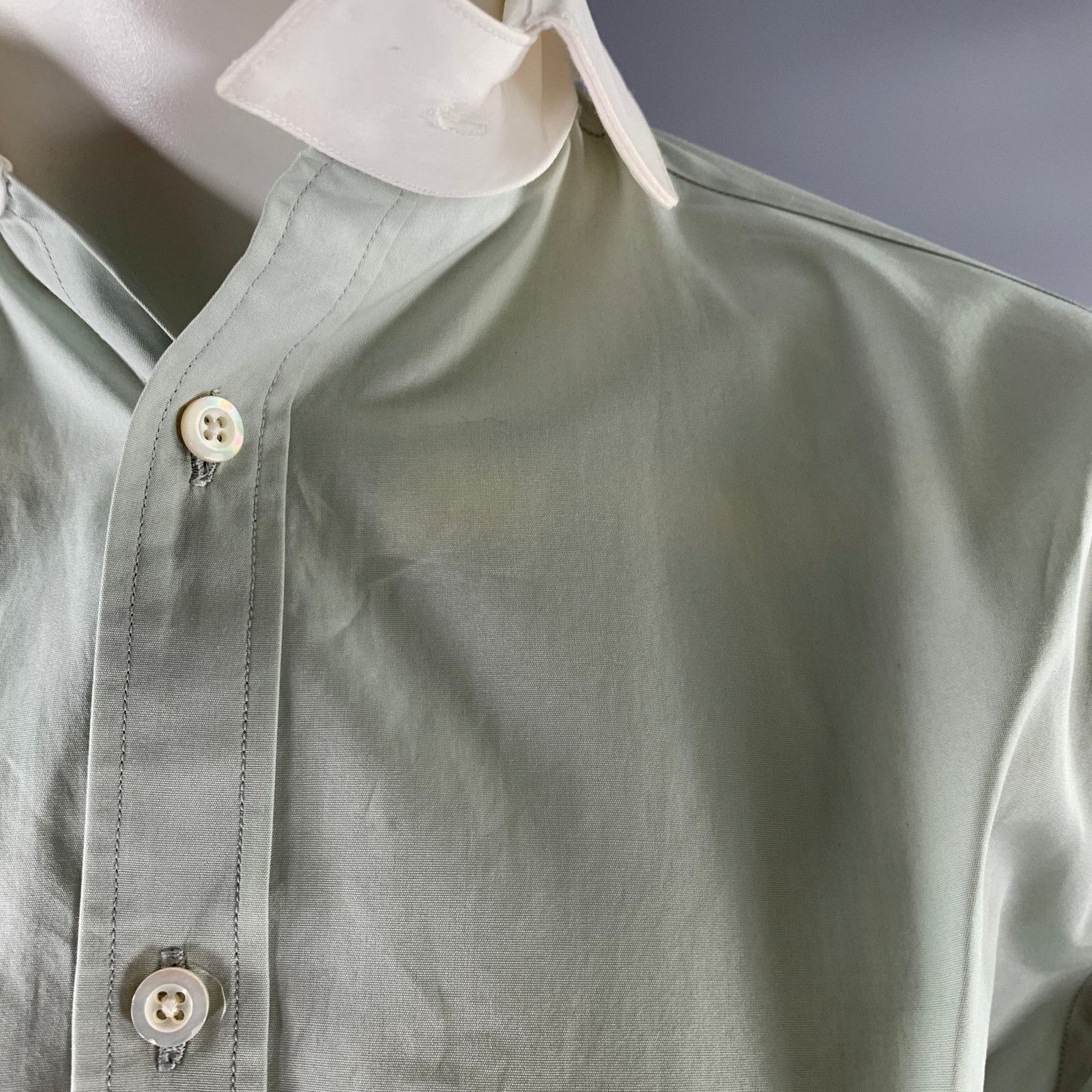 Ralph Lauren RALPH LAUREN Size 2 Green White Cotton Club Collar Dress Top Size XS / US 0-2 / IT 36-38 - 5 Thumbnail