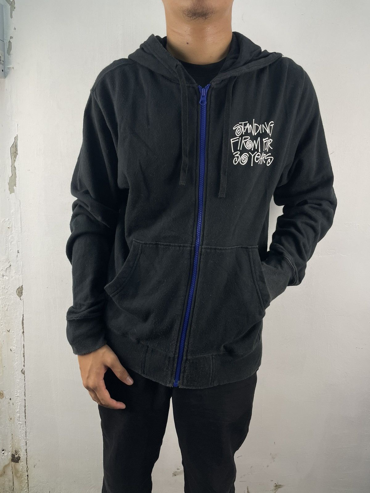 Stussy × Vintage Vintage Stussy Hoodie Zipper Pullover Sweatshirt Size US S / EU 44-46 / 1 - 1 Thumbnail