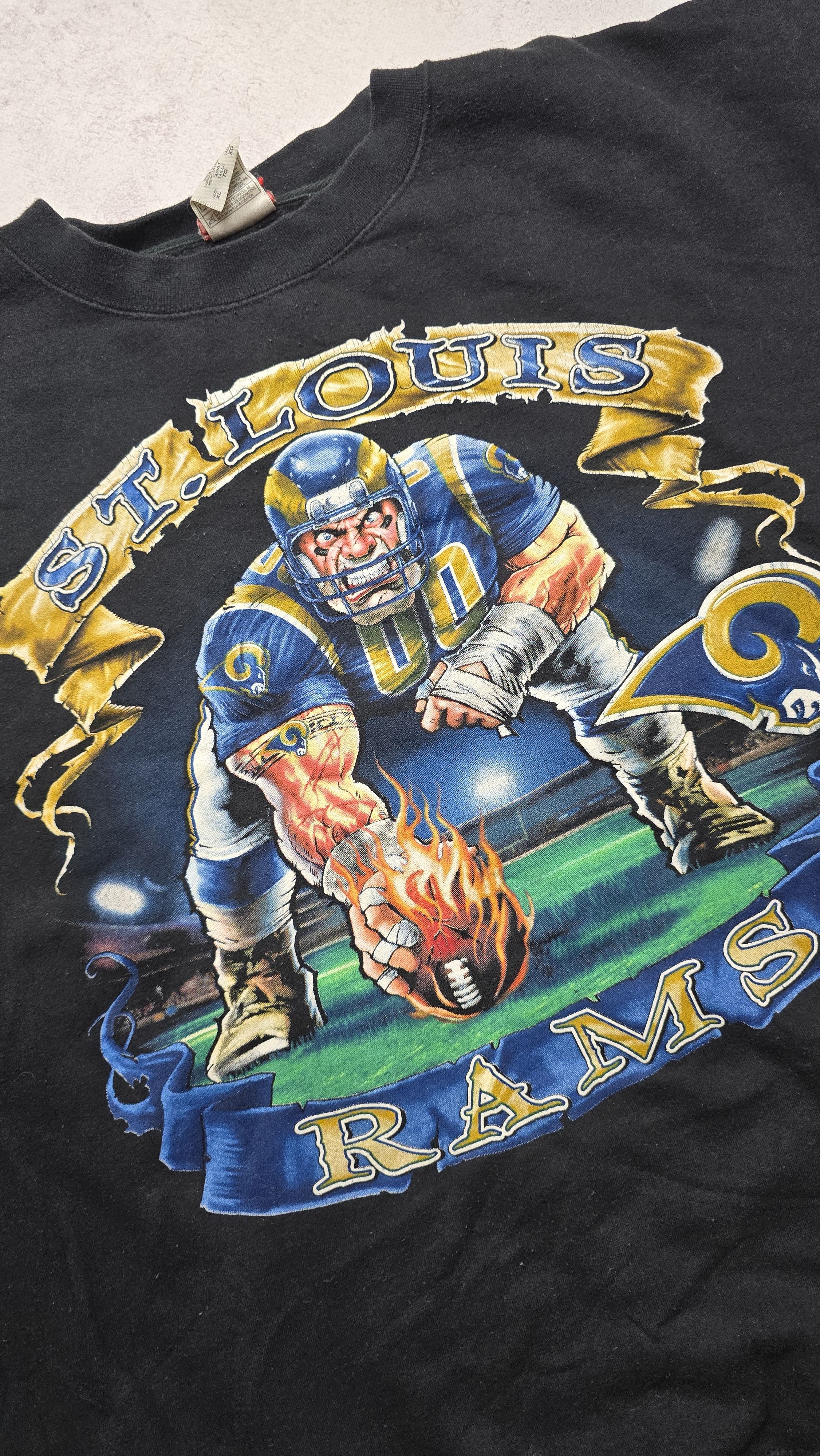 NFL VTG St. Louis Rams NFL Sweatshirt Sweater Crew Neck 90s Y2K Size US XL / EU 56 / 4 - 5 Thumbnail