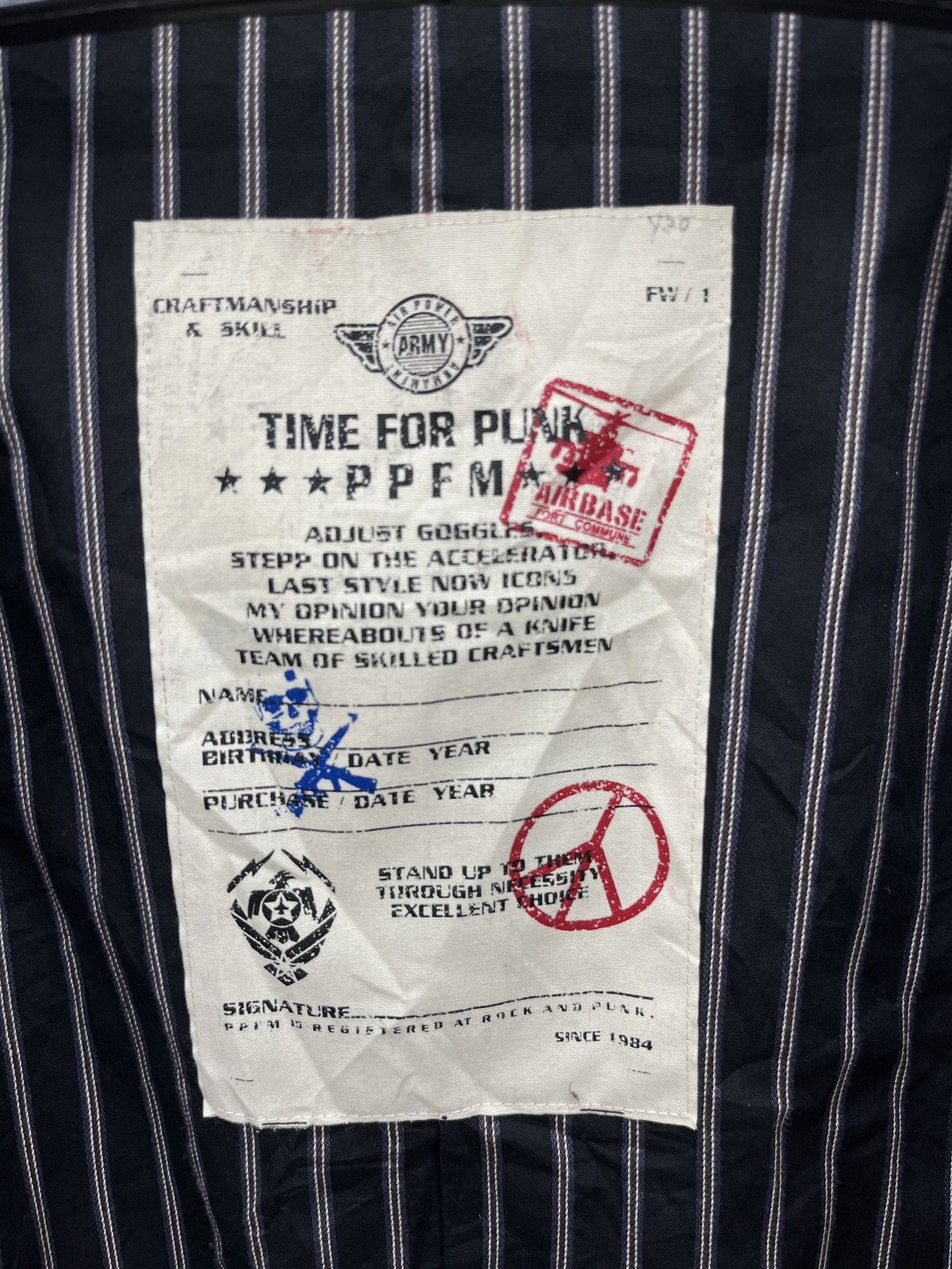 Seditionaries 🔥🔥🔥ARCHIVE PPFM TIME FOR PUNK JACKET Size M / US 6-8 / IT 42-44 - 8 Thumbnail