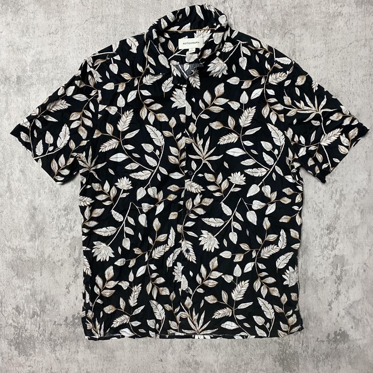 Other Autograph black and white floral button-up shirt Size US L / EU 52-54 / 3 - 1 Thumbnail