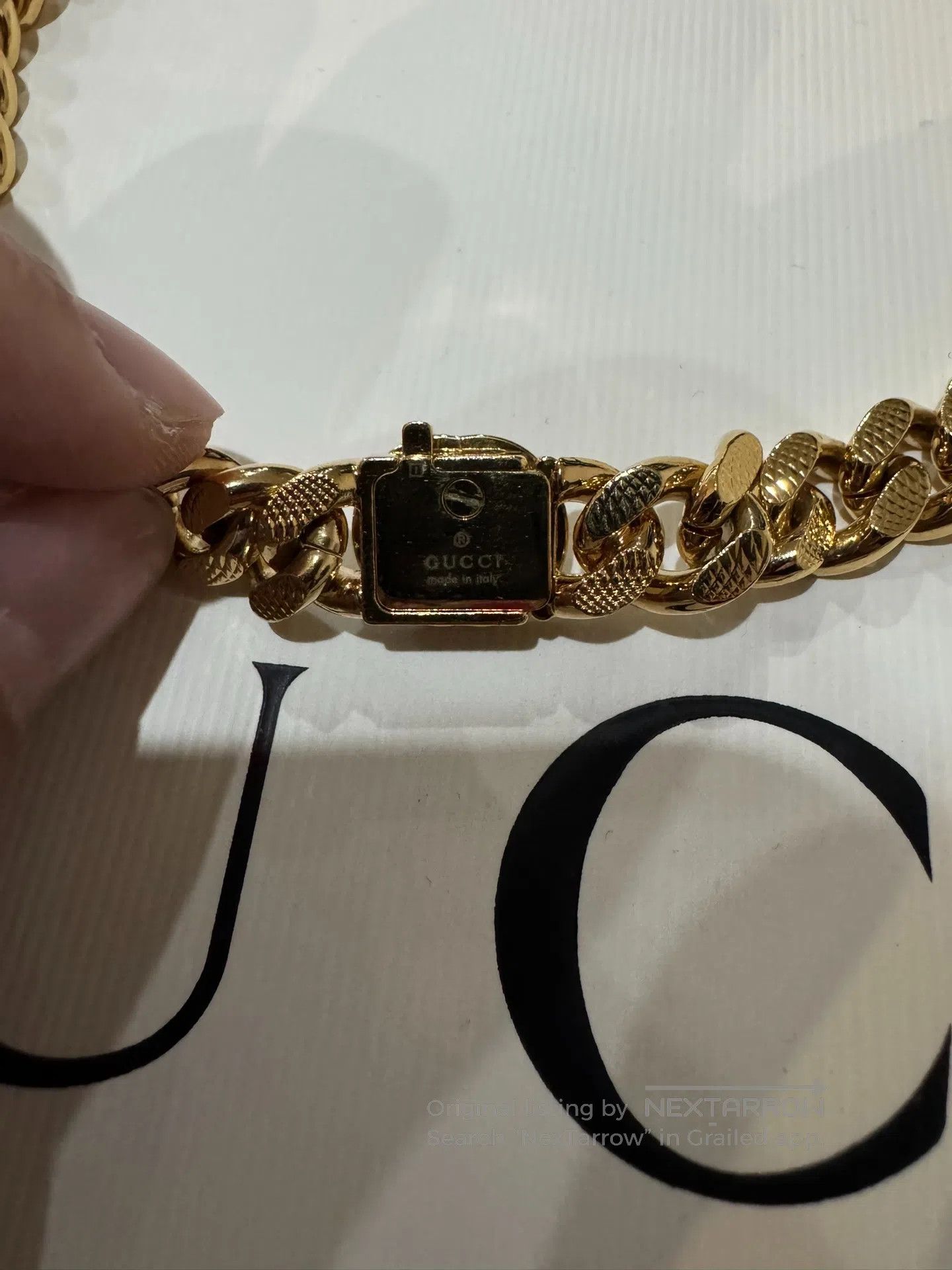 Gucci Guicci Gold Letter Logo Necklace| Size ONE SIZE - 8 Thumbnail