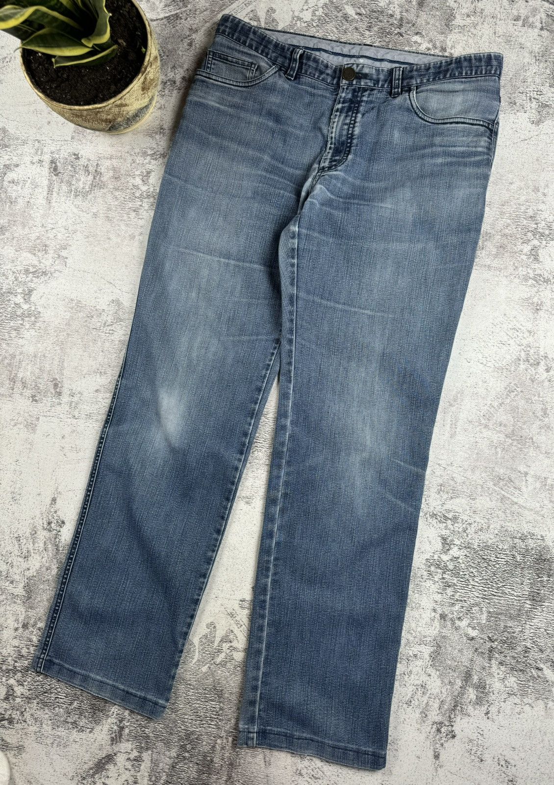 Brioni Brioni Stelvio 51 Vintage Light Blue Denim Collection Jeans Size US 34 / EU 50 - 10 Thumbnail