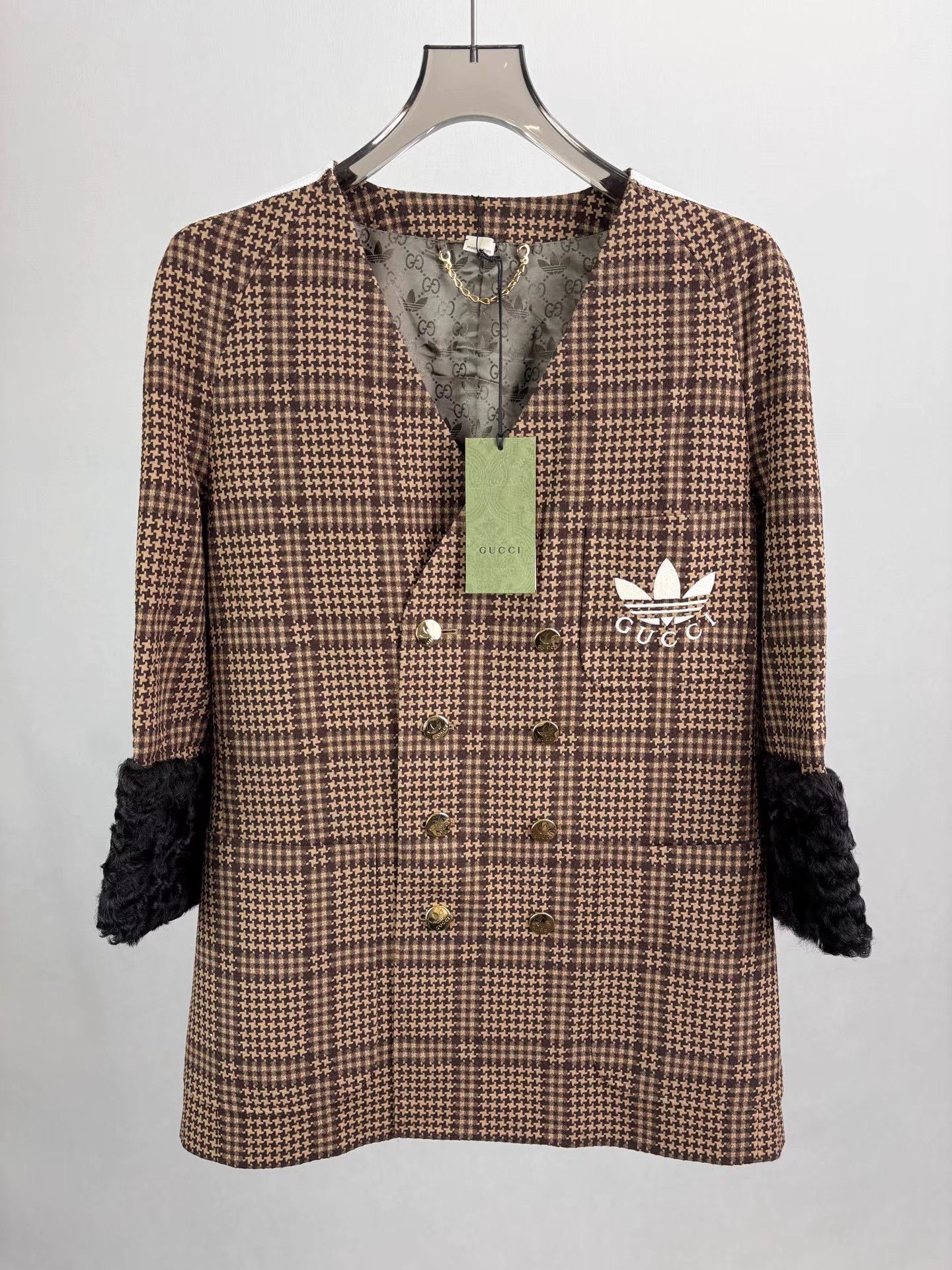 Gucci Gucci × Adidas Checkered Coat Size M / US 6-8 / IT 42-44 - 1 Thumbnail