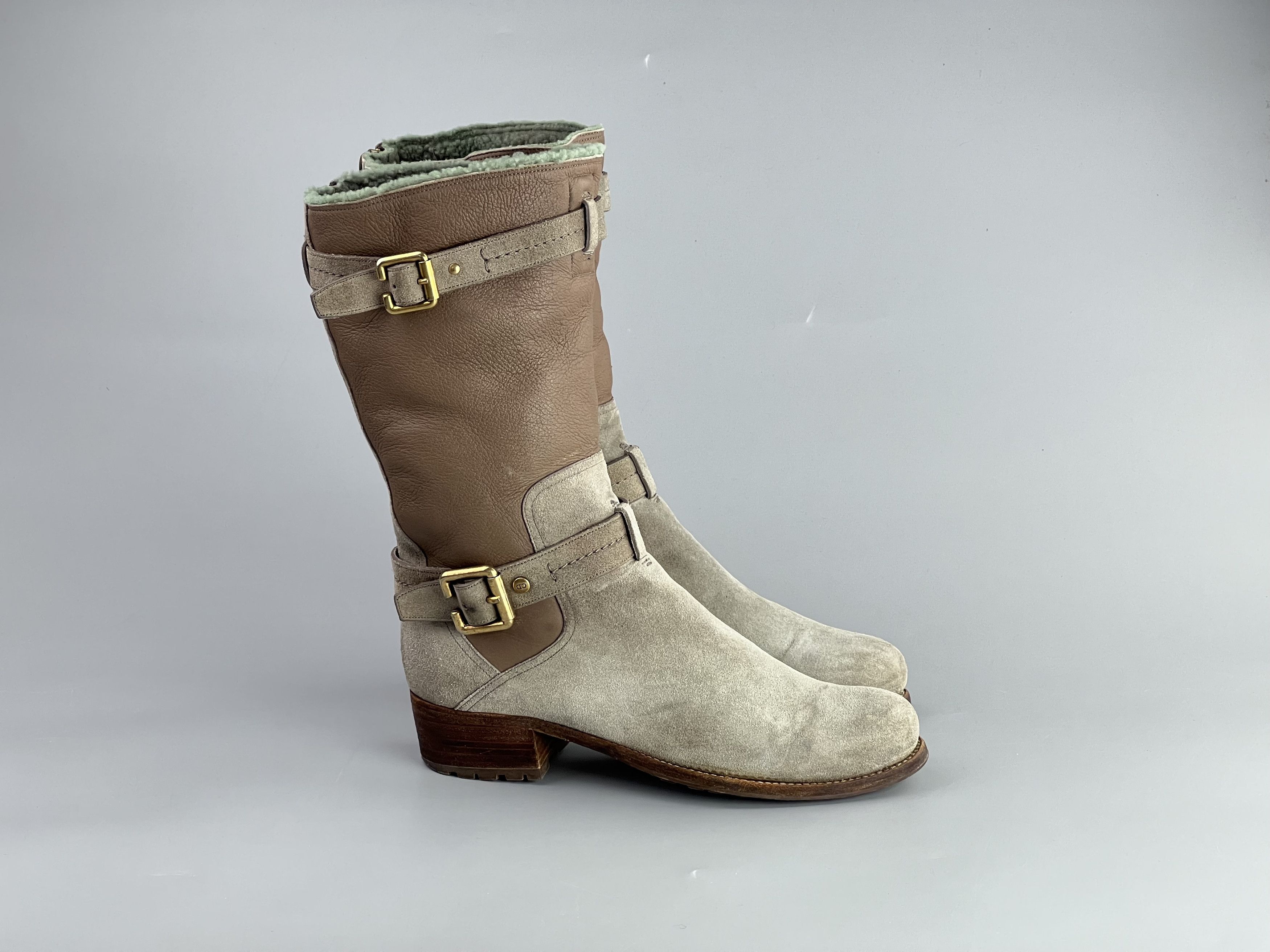 Dior × Vintage Christian Dior Vintage Suede Leather Heels Boots Size 39.5 Size US 9.5 / IT 39.5 - 1 Thumbnail