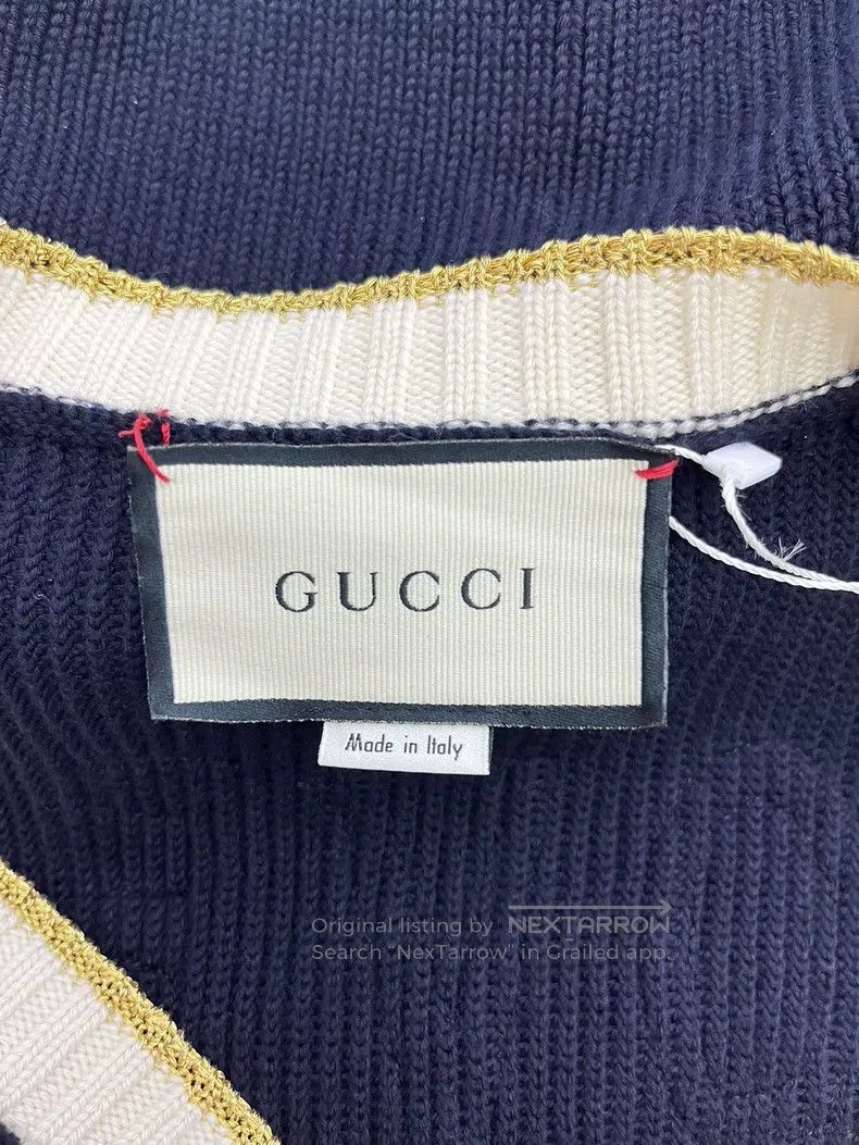 Gucci Gucci Blue and white pearl button knitted cardigan coat Size XS / US 0-2 / IT 36-38 - 4 Thumbnail